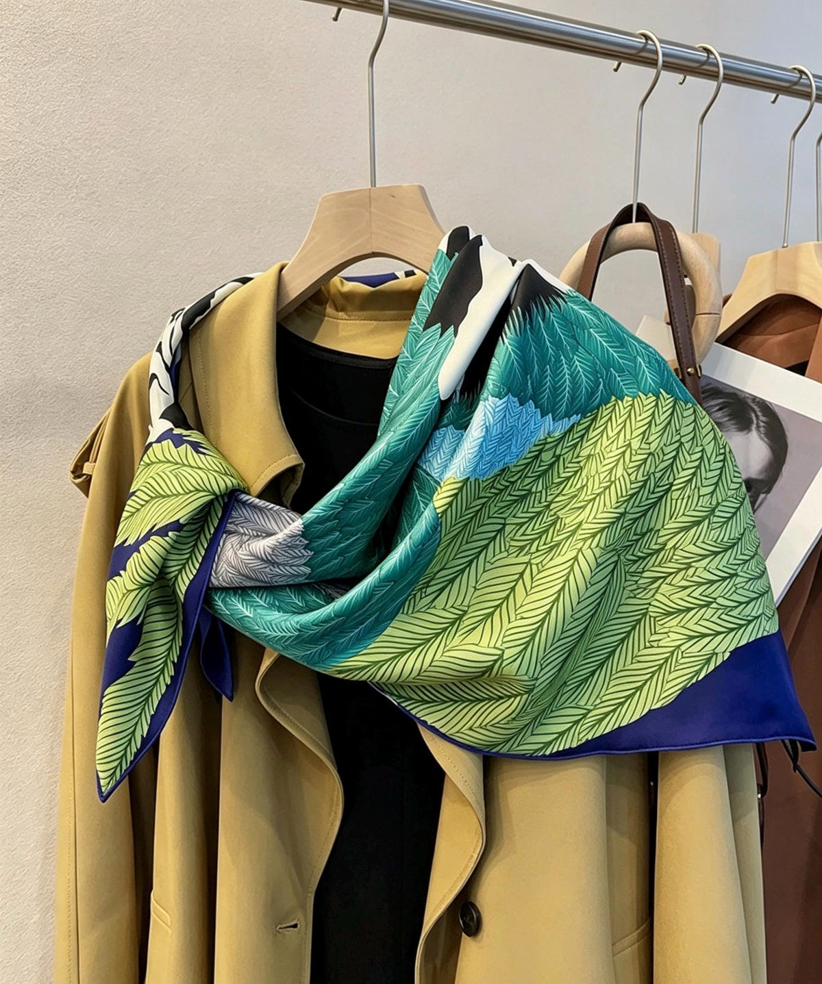 100% Mulberry Silk Scarf 35"x35" 90x90CM, Luxury Teal Green Silk Twill Square Scarf, Reusable Turquoise Hair Wrap, Premium Gift for Her