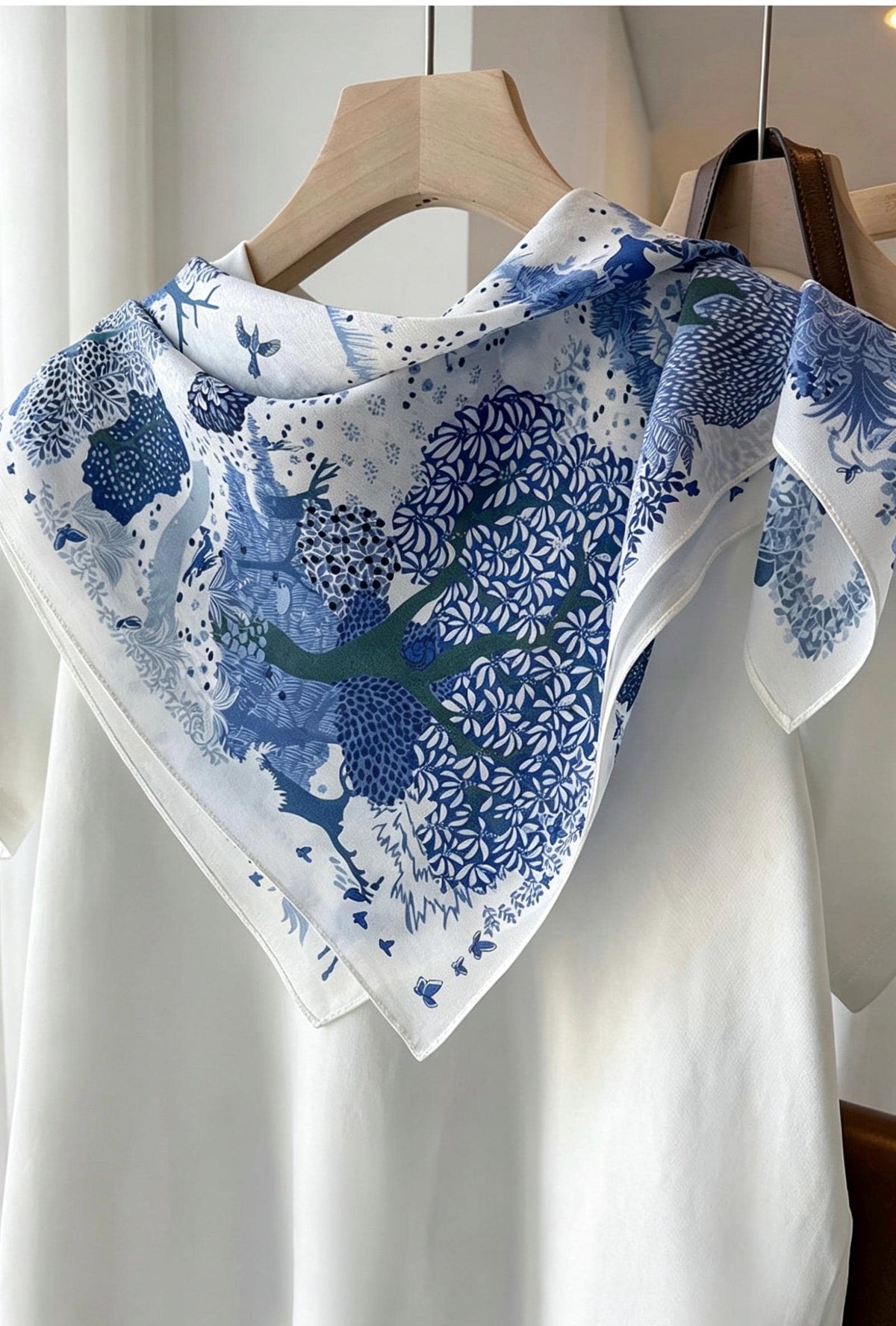 100% Mulberry Silk Scarf 26"x26" 65x65CM Sage Green Silk Crepe de Chine Scarf Spring Summer Hair Neck Scarf Luxury Elegant Head Scarf