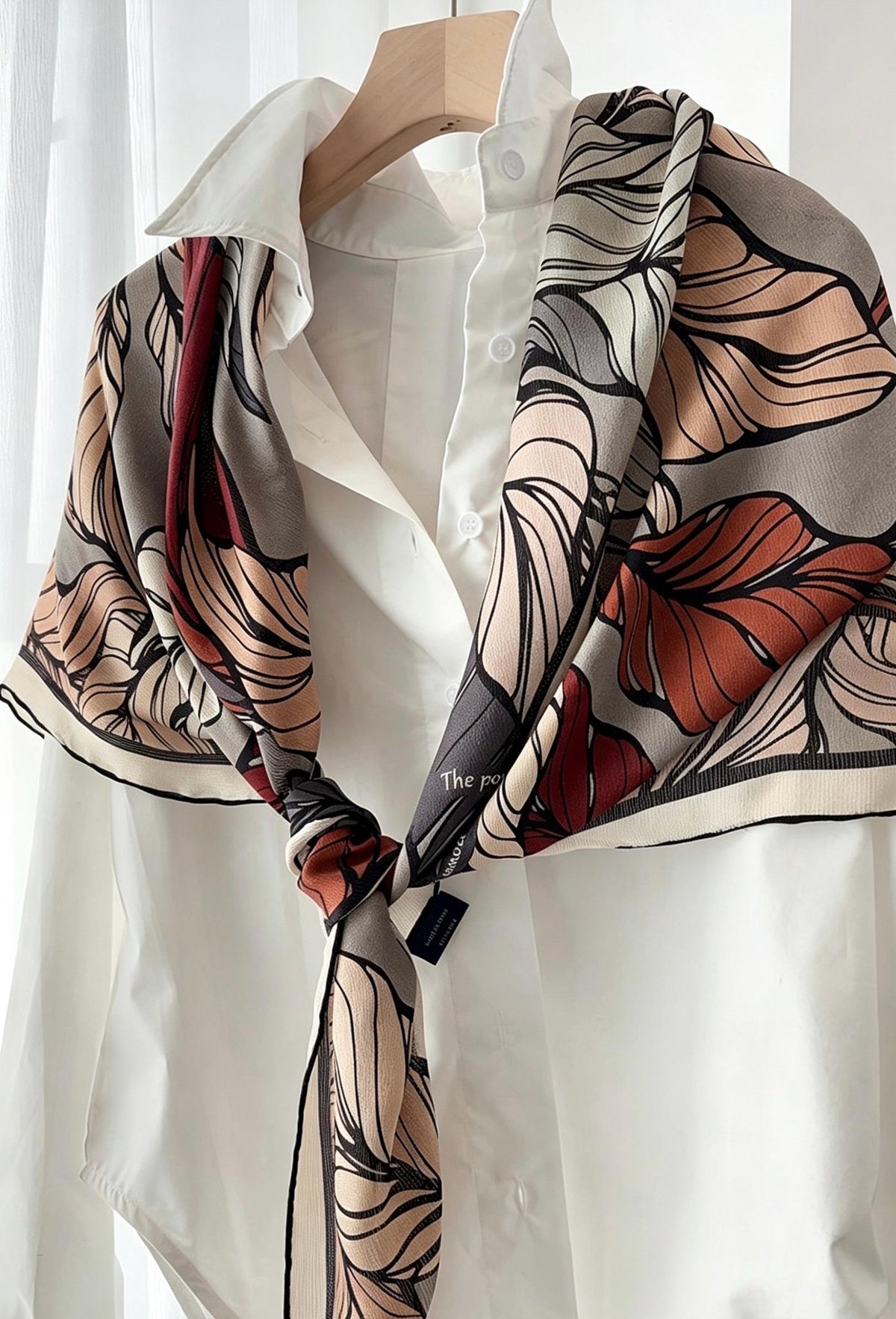 100% Mulberry Silk Scarf 42"x42" 108x108cm, Premium Sheer Silk Chiffon Shawl, Luxury Elegant Wrap, Intellectual Statement Gift