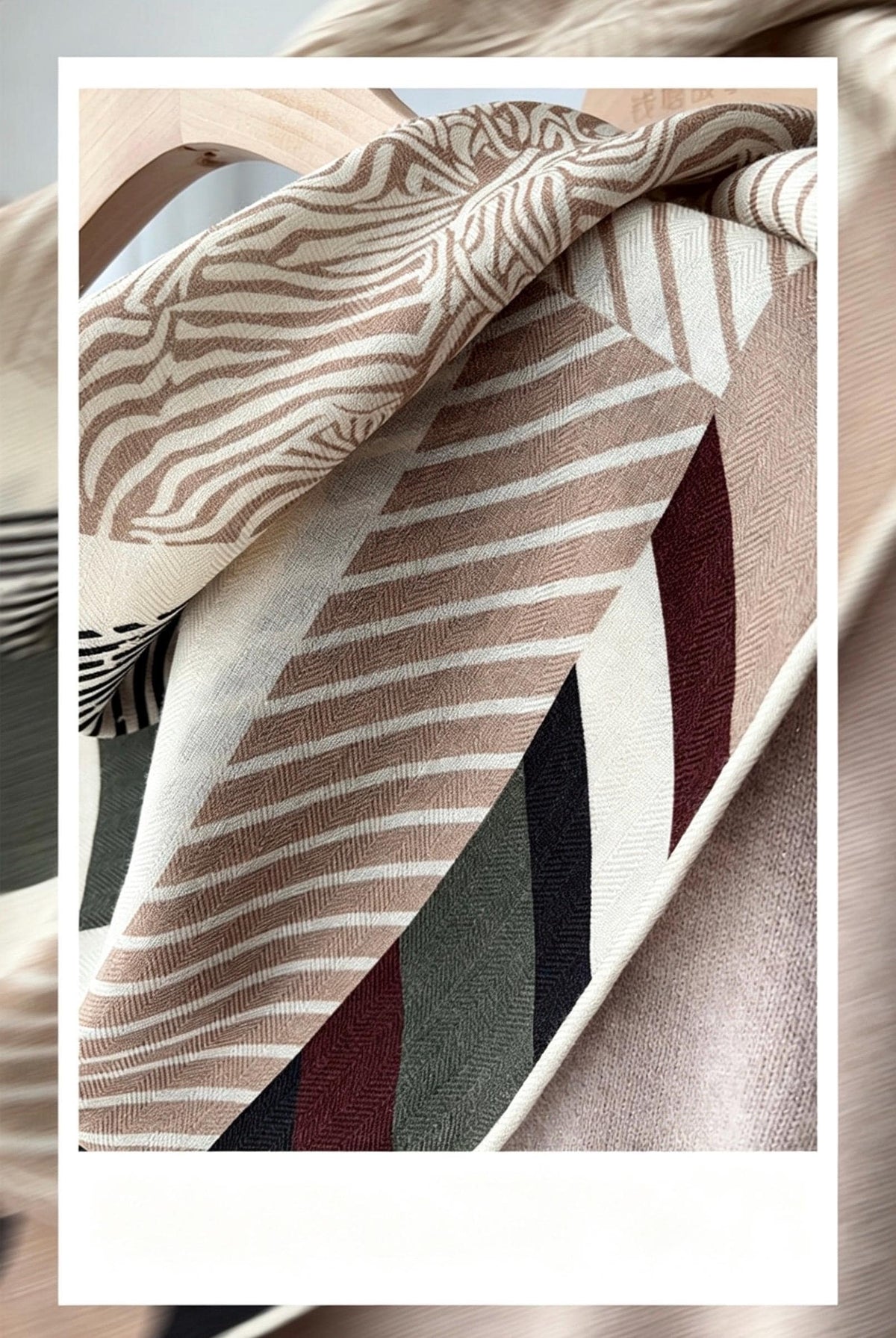 Silk Wool Scarf 26"x26" 65x65cm, Reversible Double Sided Square Neckerchief for Women, Retro Vintage Luxury Wool Silk Shawl, Time Space Gift