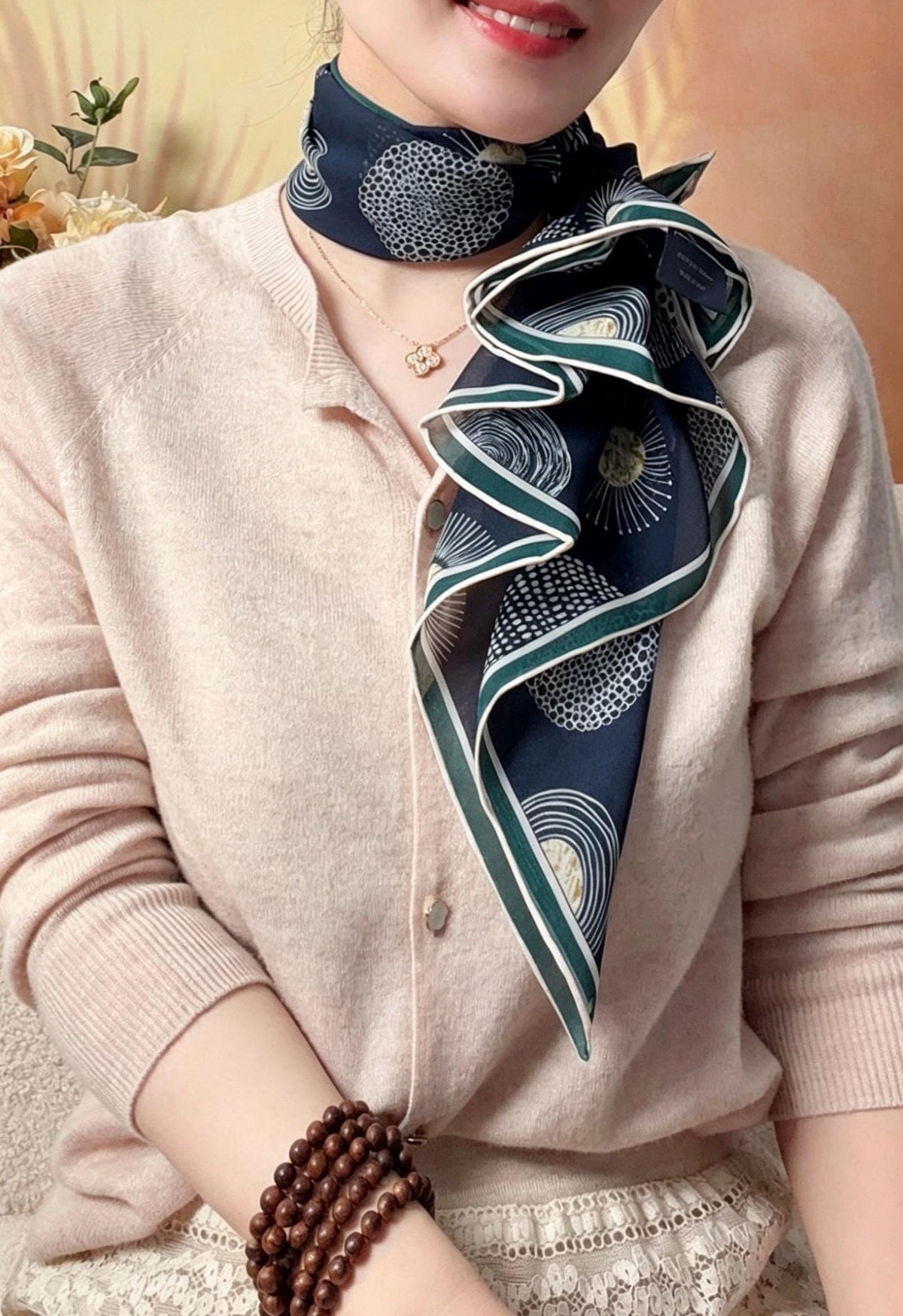 100% Mulberry Silk Scarf 26"x26" 65x65CM, Quiet Luxury Serene Blue Silk Georgette Square Scarf, Sheer Misty Blue Neckerchief