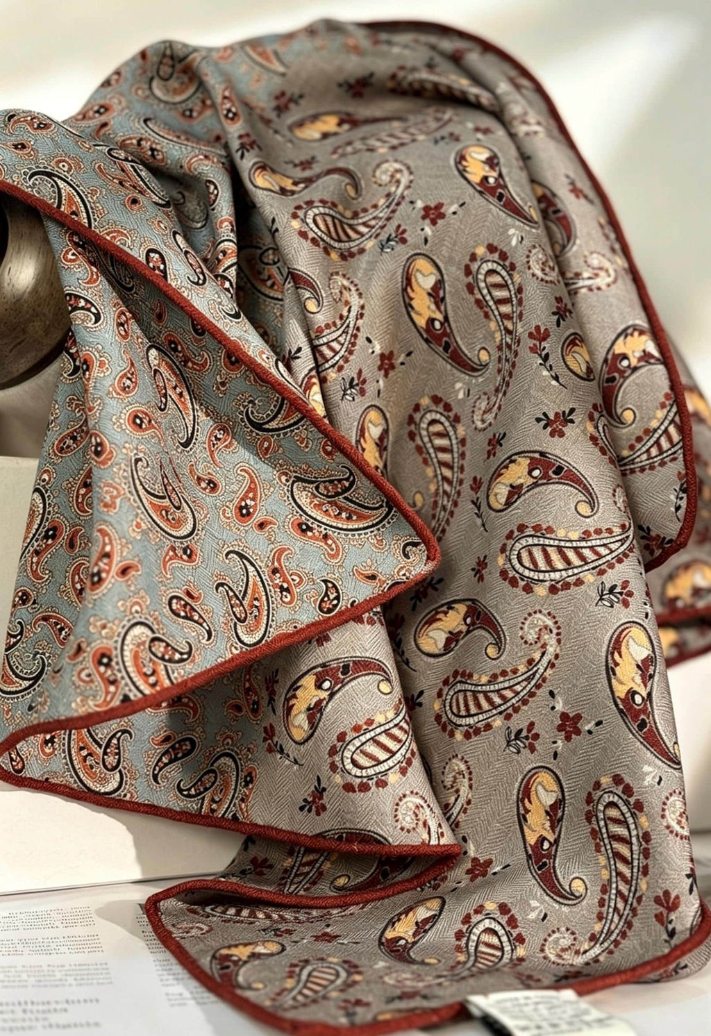 100% Mulberry Silk Blend Scarf 27"x27" 68x68cm, Luxury Silk Wool Square Shawl, Double Sided Reversible Wrap, Elegant Autumn Spring Scarf