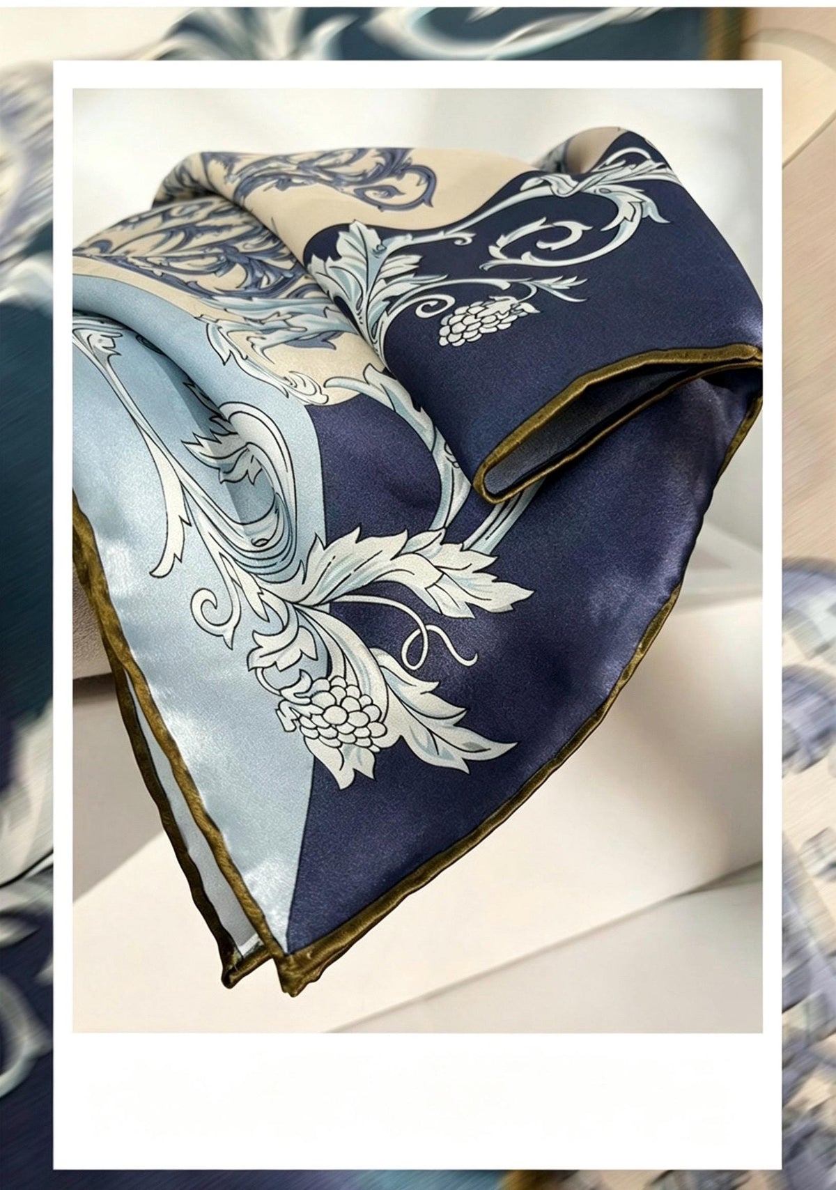 100% Mulberry Silk Scarf 42"x42" 108x108CM, Elegant Four-Grid Patchwork Square Scarf, Multifunctional Sun Protection Shawl, Gift for Her