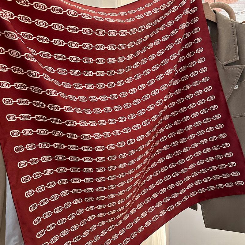 100% Mulberry Silk Scarf 35"x35" 88x88cm, Burgundy Silk Twill Square Scarf, Luxury Head Scarf, Elegant Neck Scarf Shawl, Gift for Her