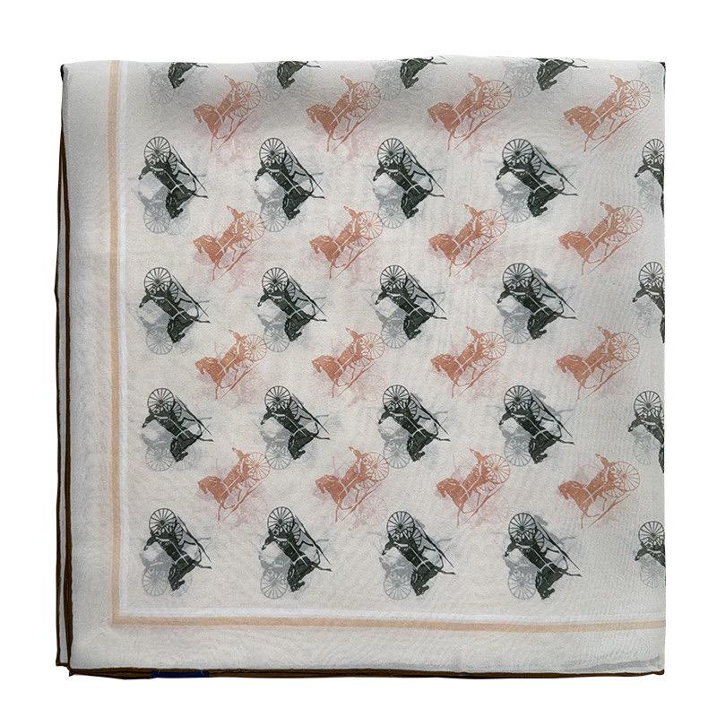 100% Mulberry Silk Scarf 26"x26" 65x65CM, Elegant Georgette Square Scarf, Gentle Aesthetic Neck Neckerchief, Quiet Luxury Spring Summer Gift