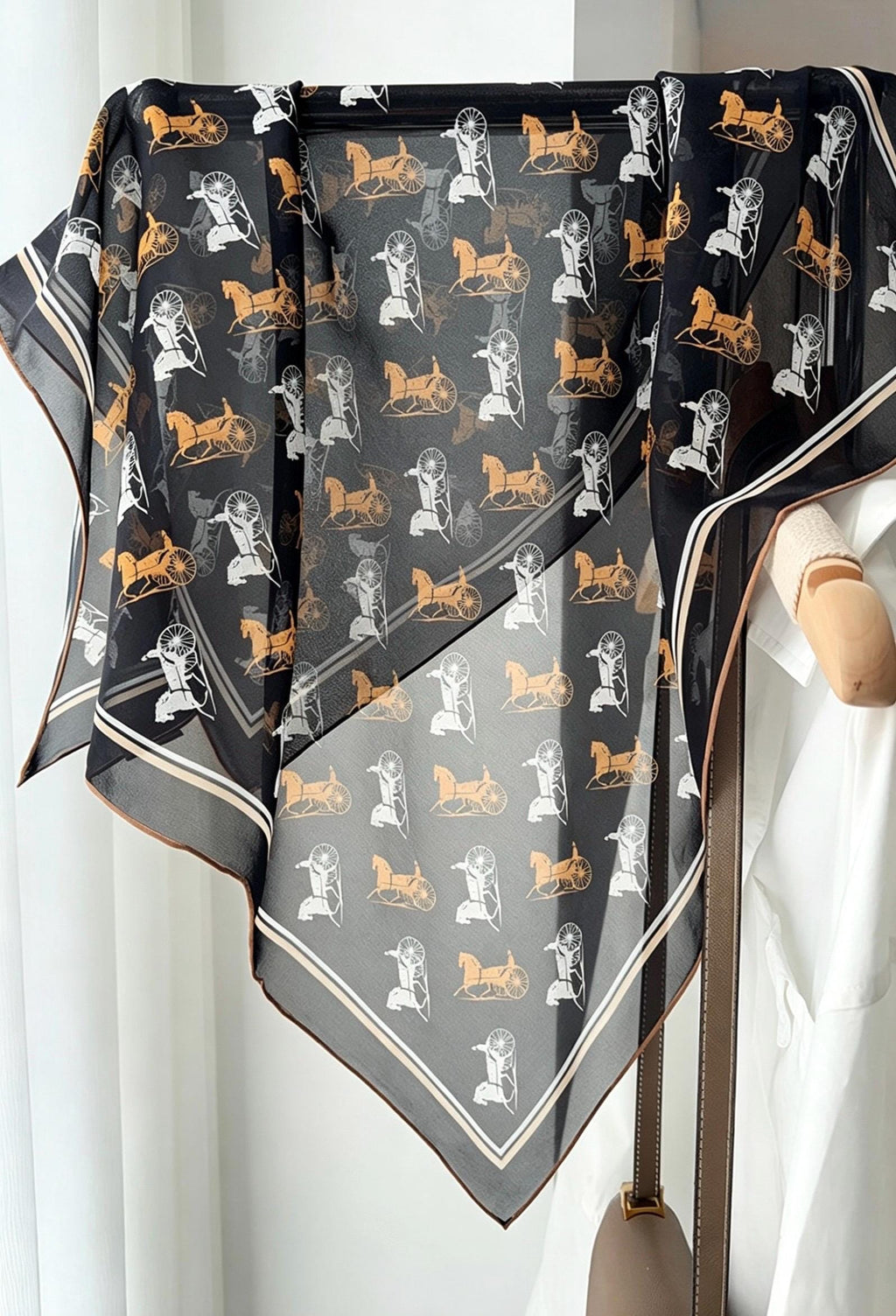 100% Mulberry Silk Scarf 26"x26" 65x65CM, Elegant Georgette Square Scarf, Gentle Aesthetic Neck Neckerchief, Quiet Luxury Spring Summer Gift