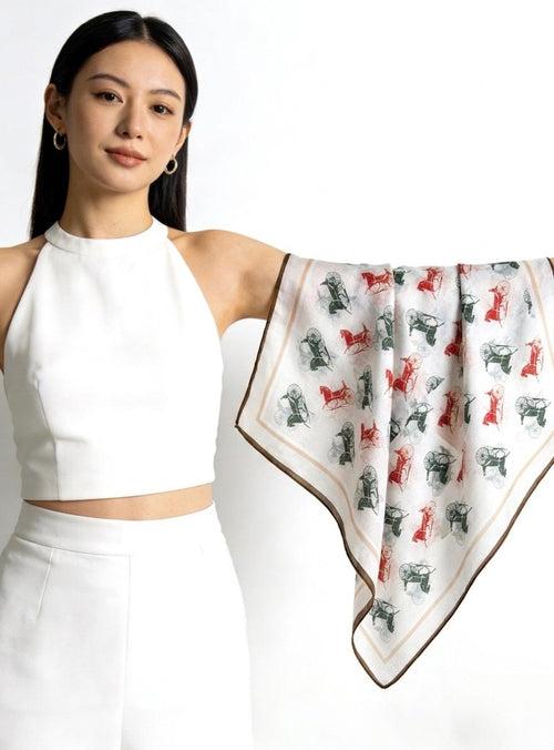 100% Mulberry Silk Scarf 26"x26" 65x65CM, Elegant Georgette Square Scarf, Gentle Aesthetic Neck Neckerchief, Quiet Luxury Spring Summer Gift