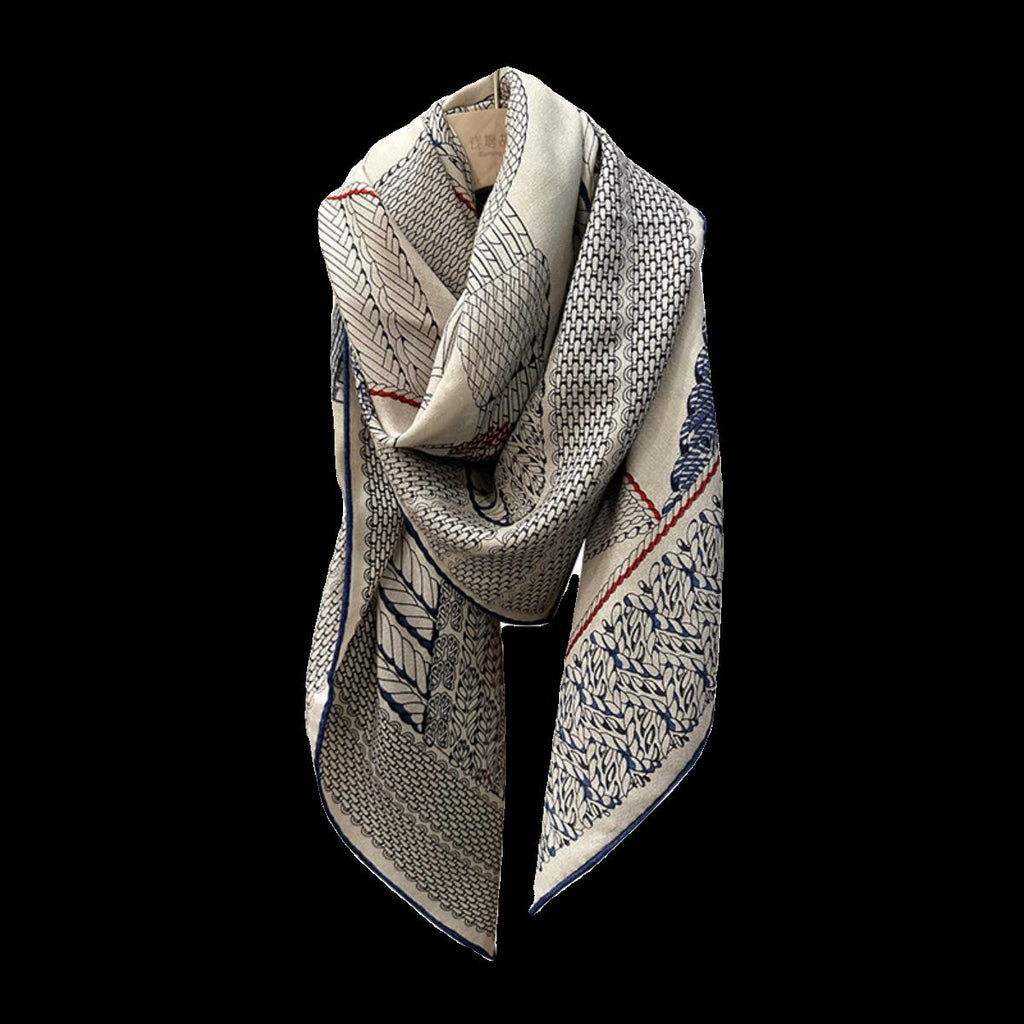Silk Wool Scarf Shawl 53"x53" 135x135cm, Luxury Hand Rolled Silk Wool Wrap, Oversized Winter Scarf for Women, Elegant Square Pashmina