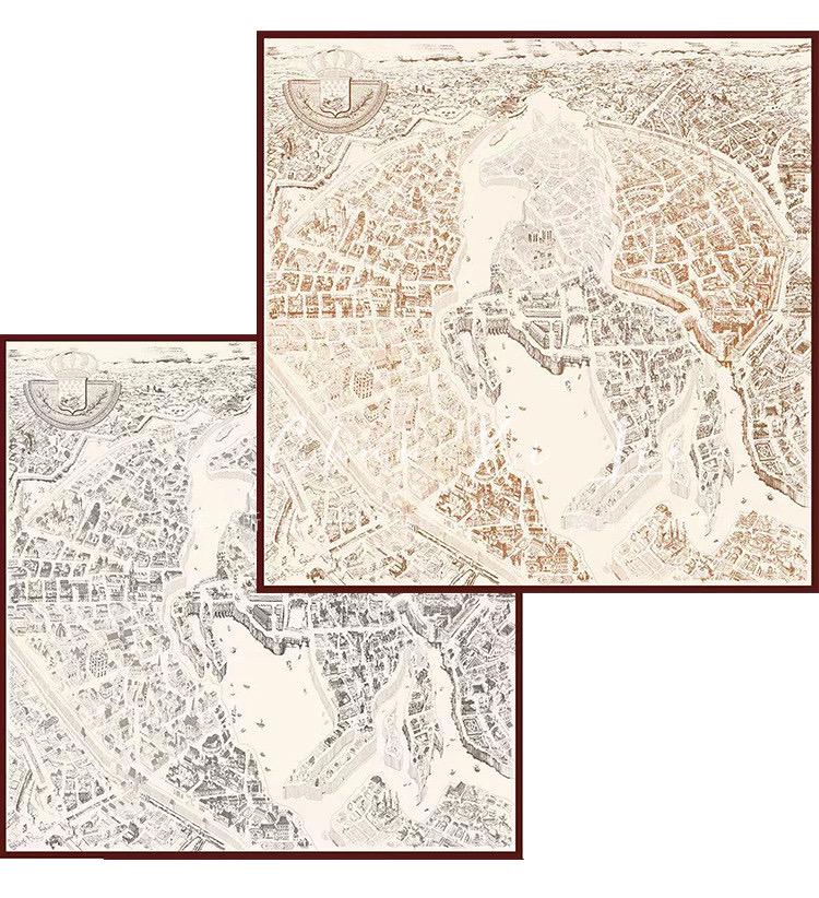 100% Silk Wool Scarf 53"x53" 135x135cm, Luxury Beige Brown Equestrian Horse City Shawl, High-End Summer AC Sunscreen Office Square Wrap