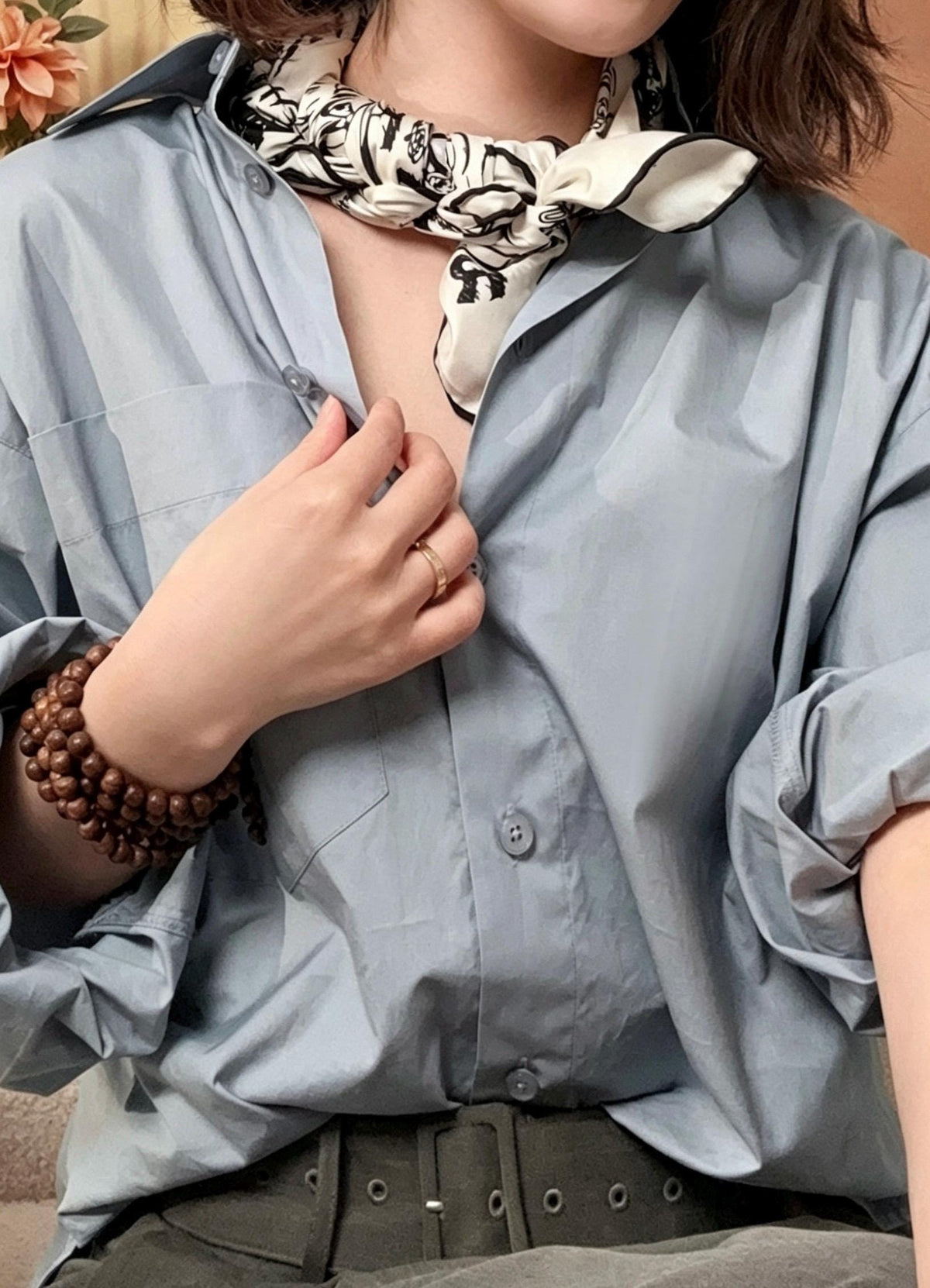 100% Mulberry Silk Scarf 35"x35" 88x88cm, Elegant Cream White Twill Square Headscarf, Quiet Luxury Chic Shawl Anniversary Gift for Her