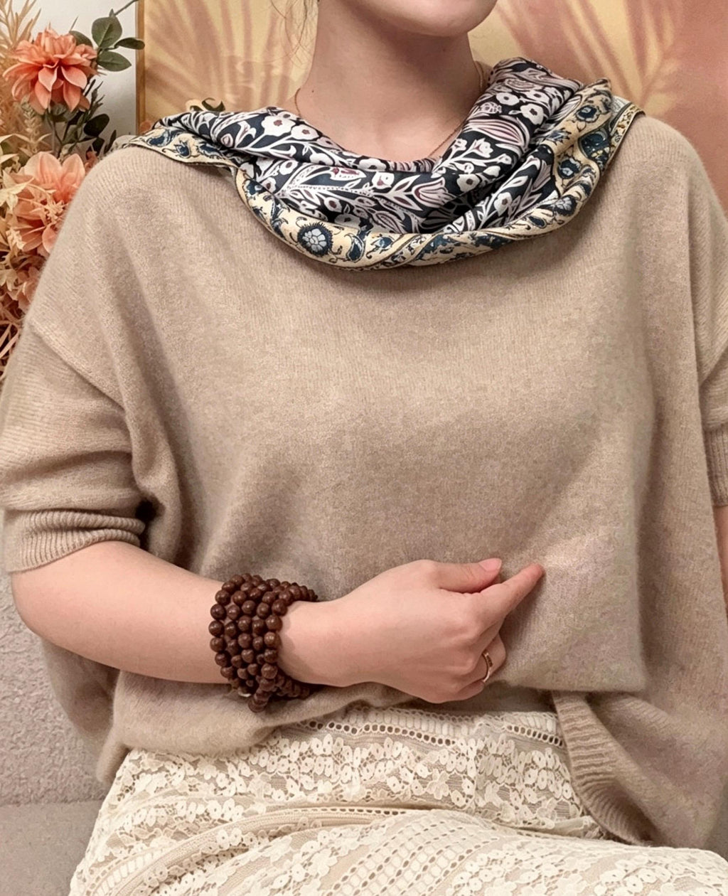100% Mulberry Silk Scarf 26”x26” 35"x35" | Classic Paisley Square Headscarf, Elegant Vintage Neckerchief, Quiet Luxury Silk Shawl Gift