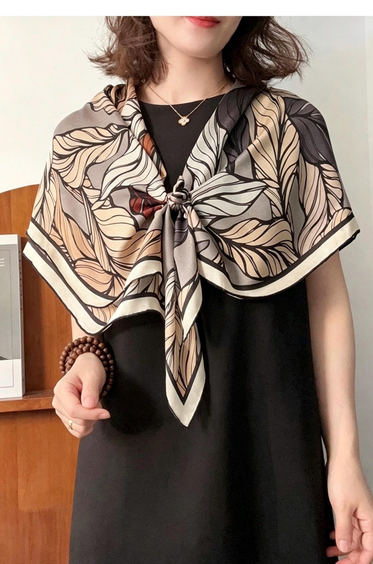 100% Mulberry Silk Scarf 42"x42" 108x108cm, Premium Sheer Silk Chiffon Shawl, Luxury Elegant Wrap, Intellectual Statement Gift