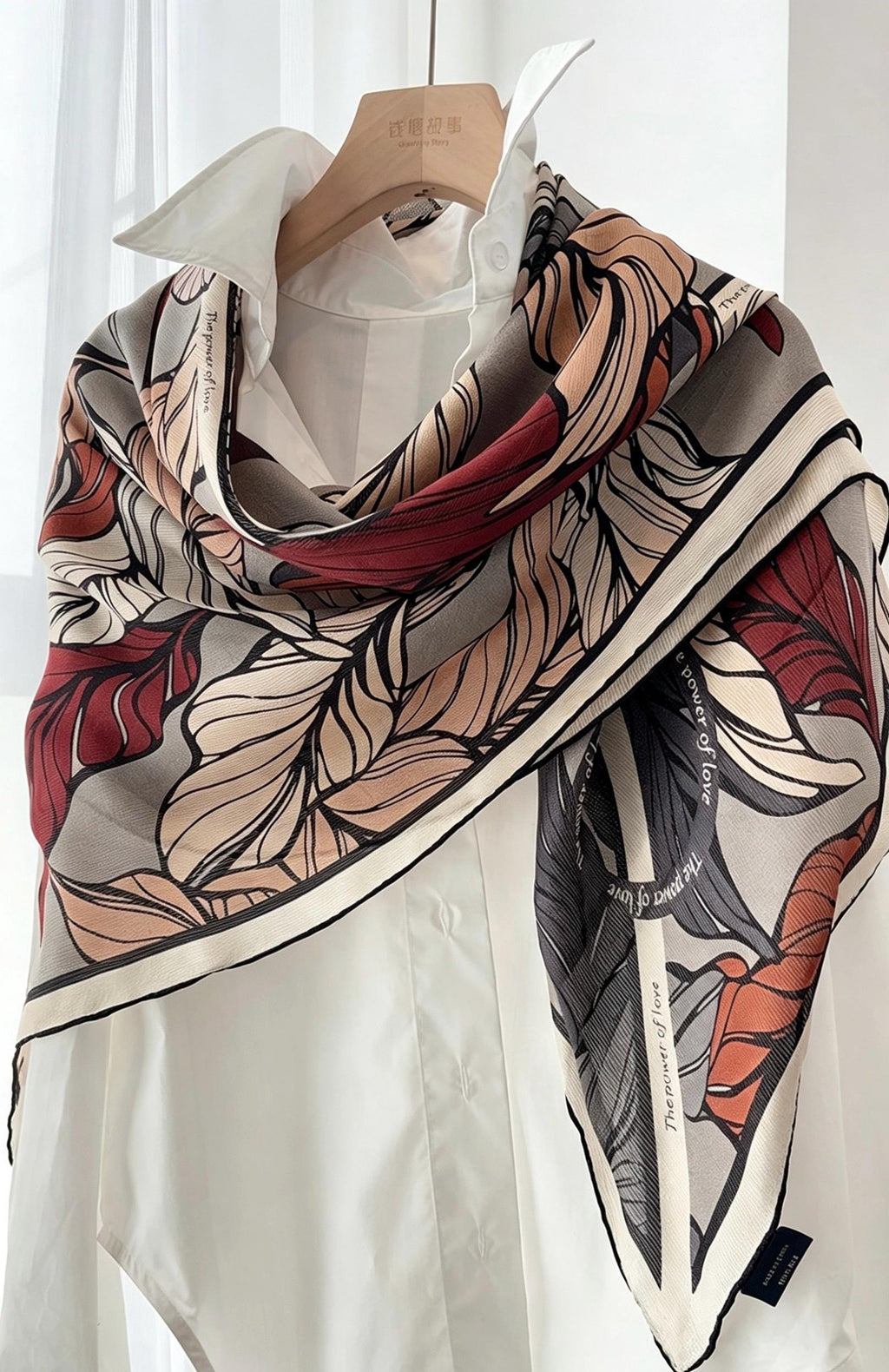 100% Mulberry Silk Scarf 42"x42" 108x108cm, Premium Sheer Silk Chiffon Shawl, Luxury Elegant Wrap, Intellectual Statement Gift