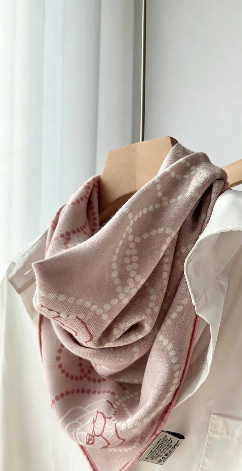 100% Mulberry Silk Scarf 35"x35" 88x88cm, Pink Camellia Silk Wool Blend Square Shawl, Luxury Double Sided Winter Wrap