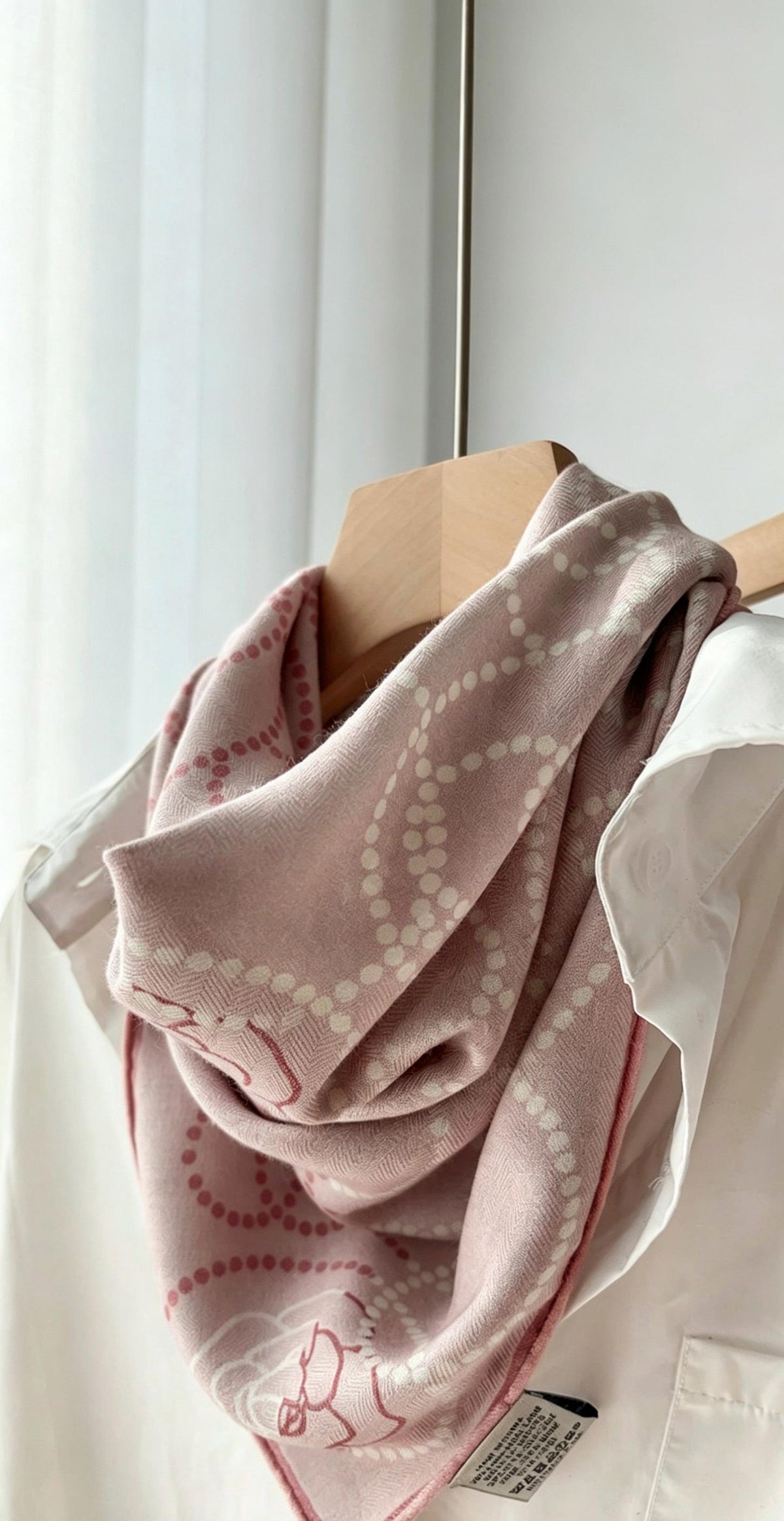 100% Mulberry Silk Scarf 35"x35" 88x88cm, Pink Camellia Silk Wool Blend Square Shawl, Luxury Double Sided Winter Wrap