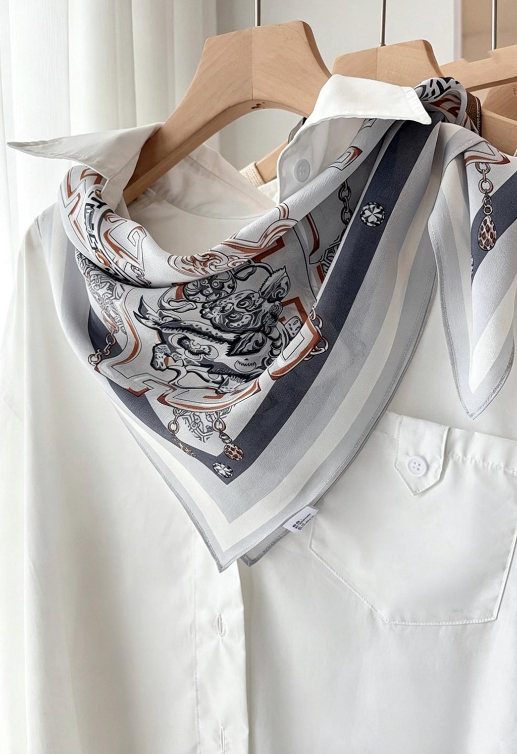 100% Mulberry Silk Scarf 26"x26" 65x65cm, Vintage Metallic Silk Crepe de Chine Square Scarf, Versatile Hair Bandana, Chic Neck Tie for Women