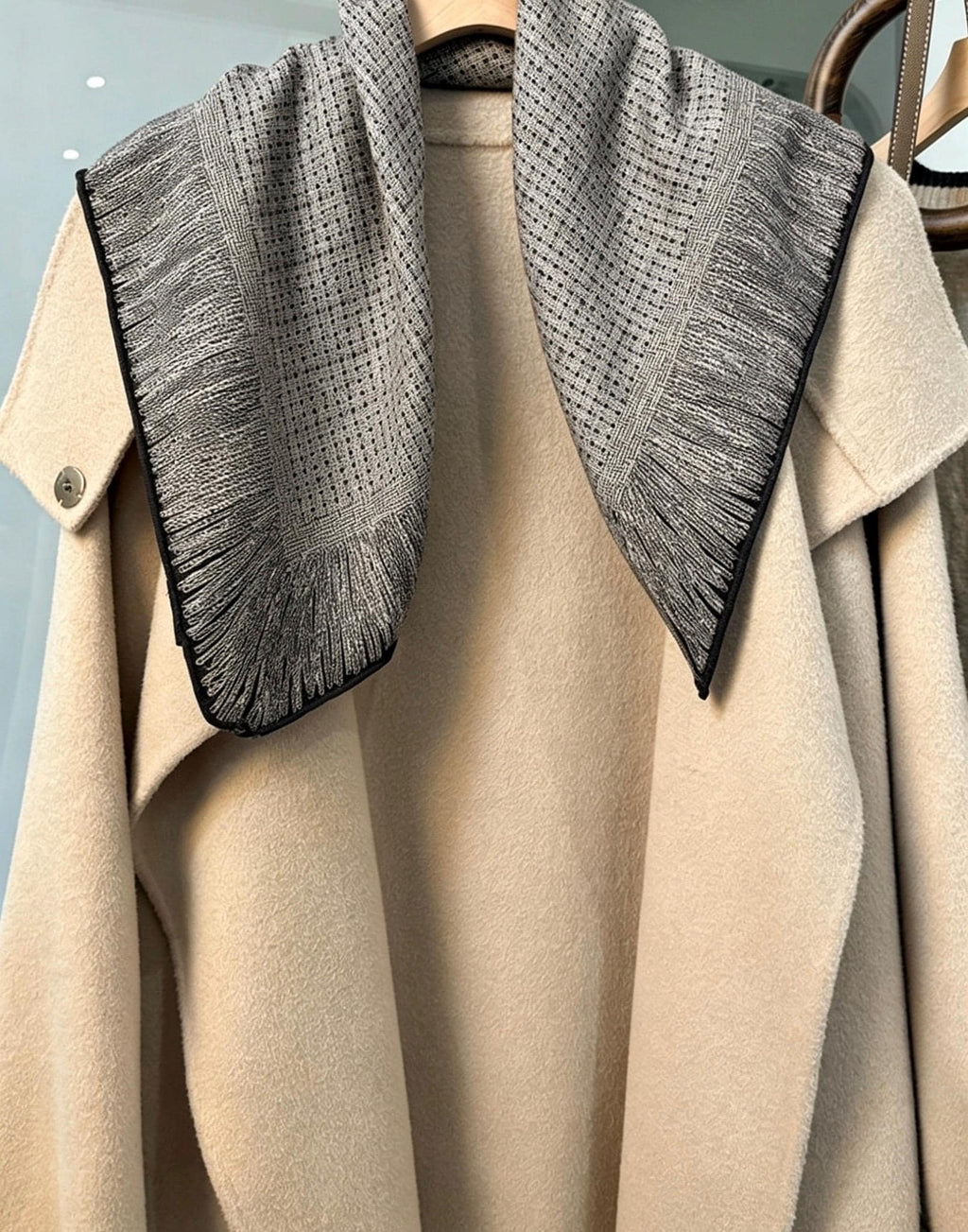 100% Mulberry Silk Scarf 27"x27" 68x68cm, Italian Tweed Texture Square Scarf, Luxury Silk Neck Wrap, Old Money Aesthetic Accessory