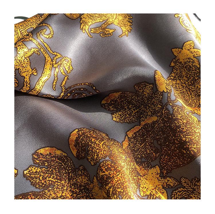 100% Mulberry Silk Scarf 43"x43" 110x110cm, Luxury Morandi Gray Carriage Silk Scarf, Premium Silk Satin Shawl, Vintage Wrap Gift for Her
