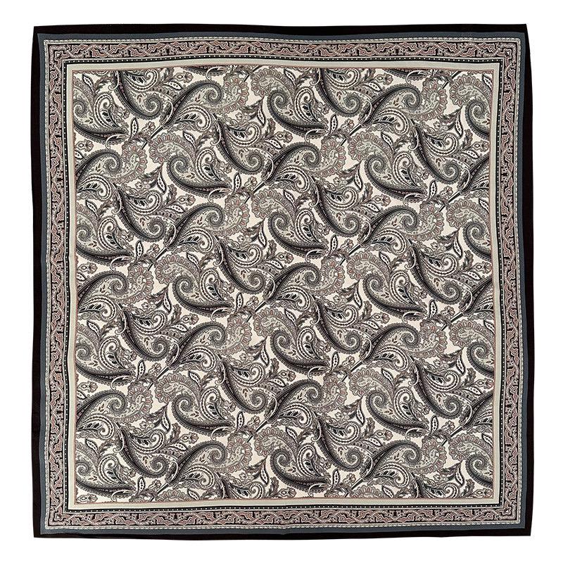 100% Mulberry Silk Scarf 26x26" 65x65CM, Vintage All-Match Silk Crepe de Chine Square Scarf, All-Season Retro Silk Neck Neckerchief