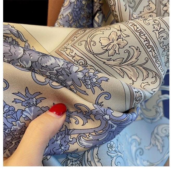 100% Mulberry Silk Scarf 35x35" 90x90CM, 14mm Silk Twill Square Scarf, Soft Aesthetic Elegant Shawl Wrap, Luxury Minimalist Gift for Her