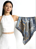 100% Mulberry Silk Scarf 35x35" 90x90CM, 14mm Silk Twill Square Scarf, Soft Aesthetic Elegant Shawl Wrap, Luxury Minimalist Gift for Her