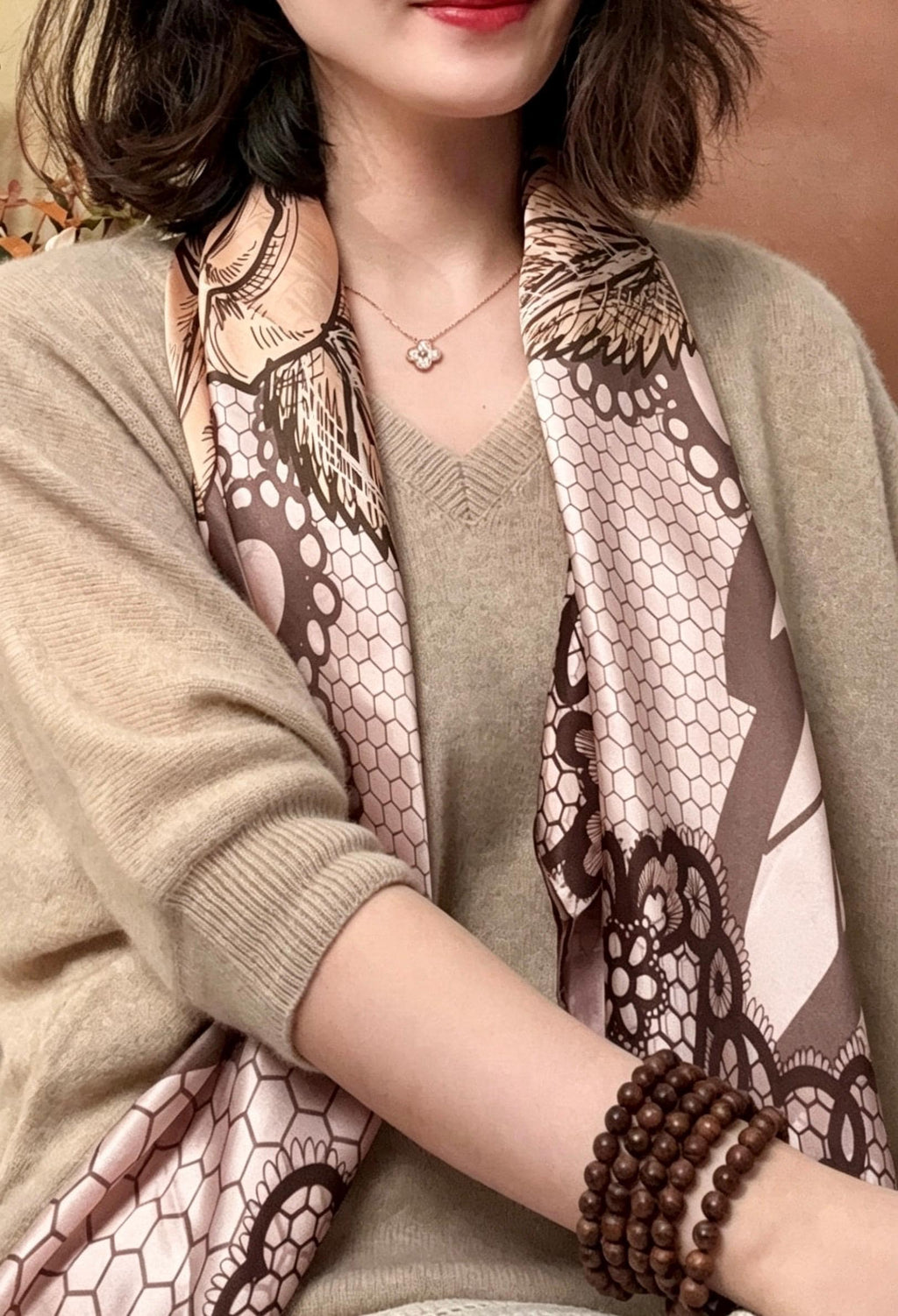 100% Mulberry Silk Scarf 42"x42" 108x108cm, Hangzhou Silk Wrap, Elegant Spring Shawl, Sun Protection Square Scarf, Luxury Hair Bandana Gift