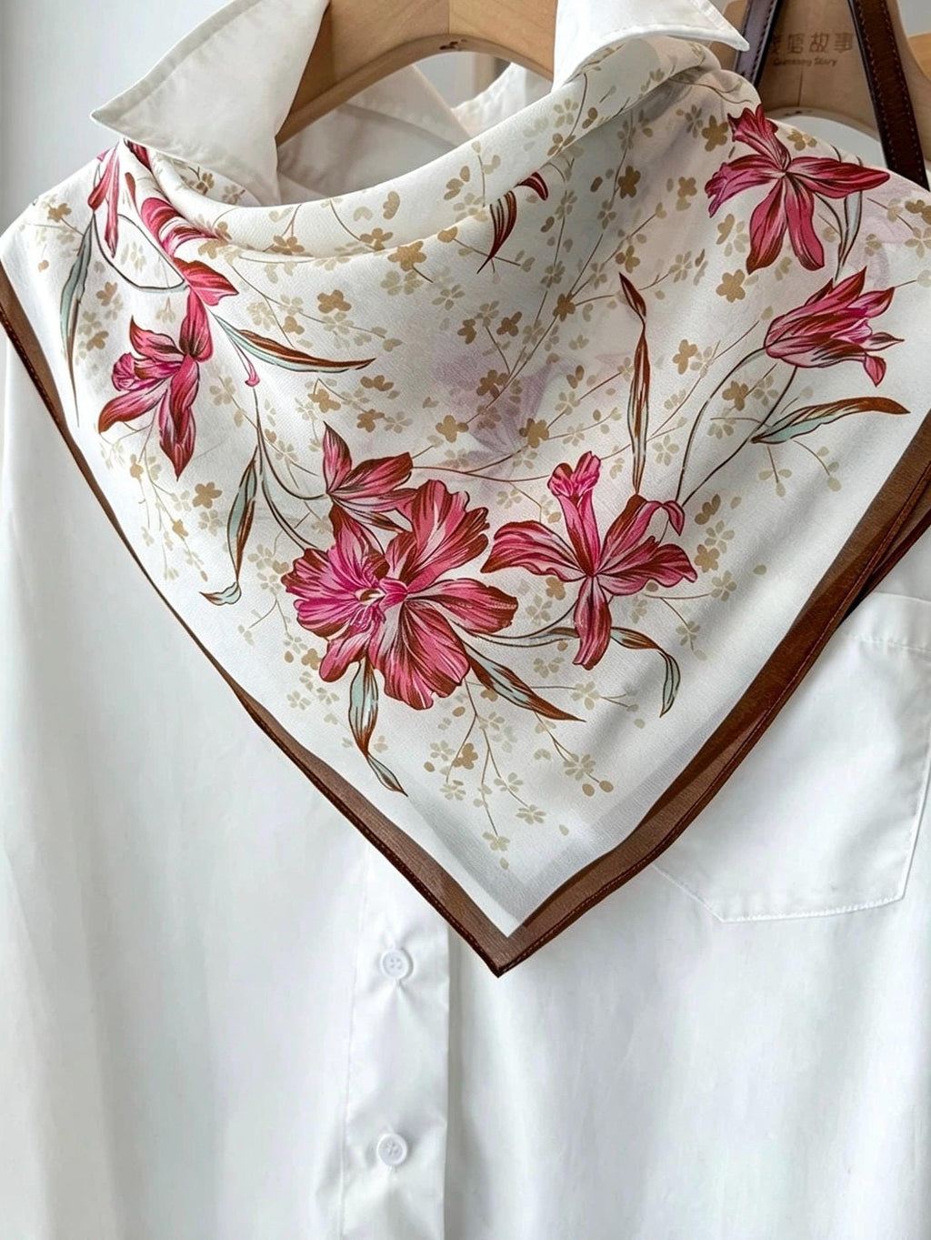 100% Silk Wool Scarf 26"x26" 65x65cm, Soft Pastel Pink Crepe De Chine Silk Scarf, Quiet Luxury Neckerchief, Old Money Aesthetic Bandana Gift