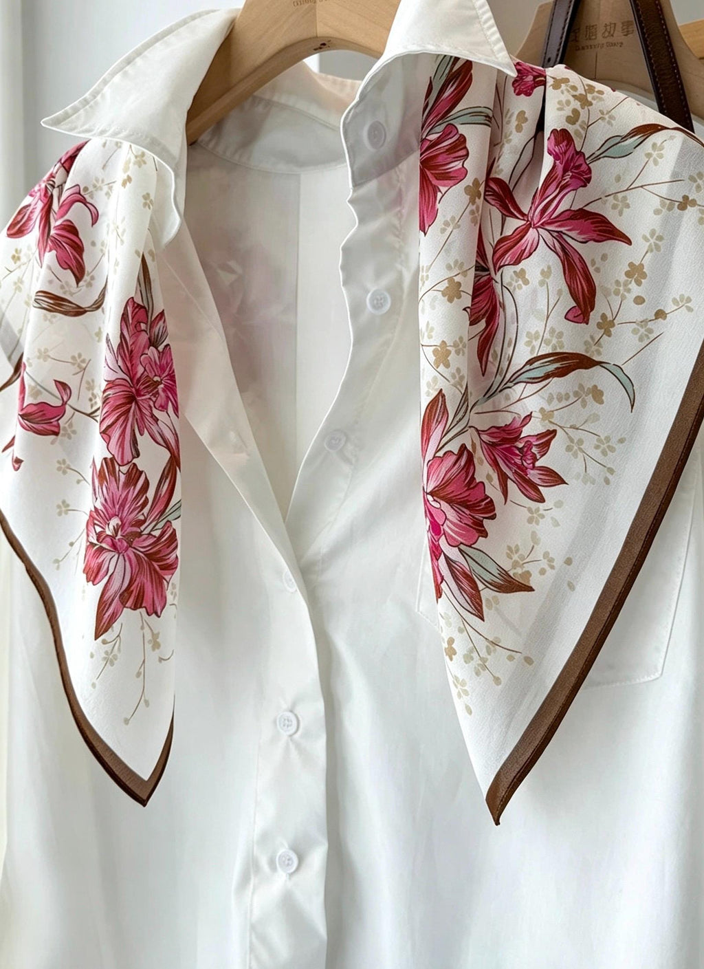 100% Silk Wool Scarf 26"x26" 65x65cm, Soft Pastel Pink Crepe De Chine Silk Scarf, Quiet Luxury Neckerchief, Old Money Aesthetic Bandana Gift