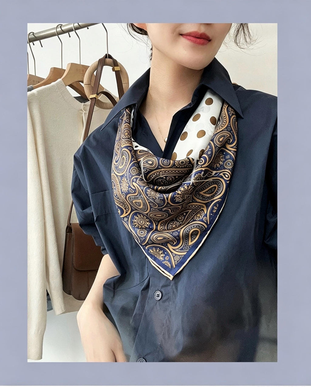 100% Mulberry Silk Scarf 26”x26” 65×65 cm | Hualuo Heritage Silk, Black White Polka Dot Neckerchief, Chinese Style Luxury Gift for Her