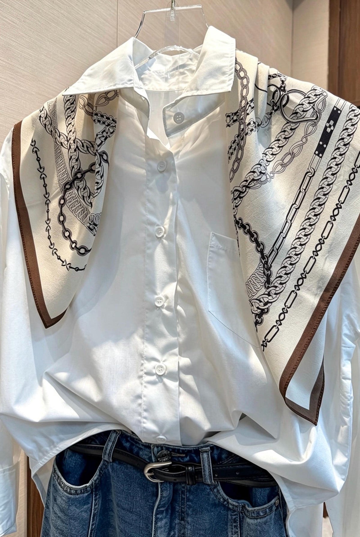 100% Mulberry Silk Scarf 26”x26” 65x65 cm, Vintage Coffee Beige Silk Square, Crepe de Chine Neck Scarf, Retro Spring Summer Bandana Gift