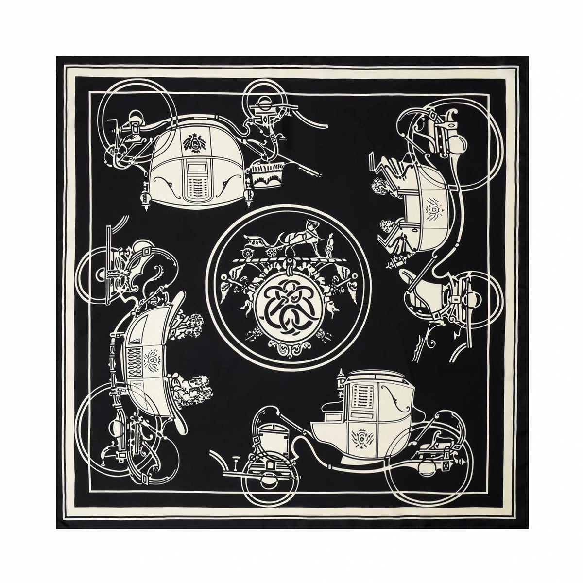 100% Mulberry Silk Scarf 35"x35" 88x88cm, Black and White Silk Shawl, French Chic Silk Head Scarf, Quiet Luxury Neck Scarf, Gift for Her