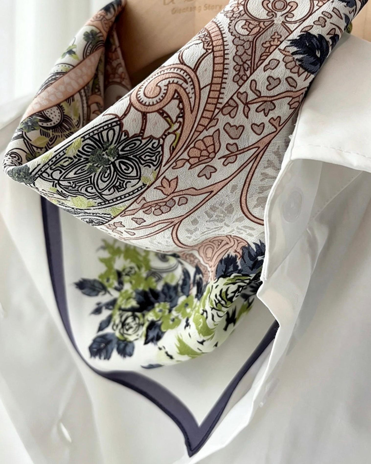 100% Mulberry Silk Scarf 26x26” 65x65cm - Romantic Spring Pastel Silk Crepe de Chine Square Neckerchief - Lightweight Summer Scarf for Her