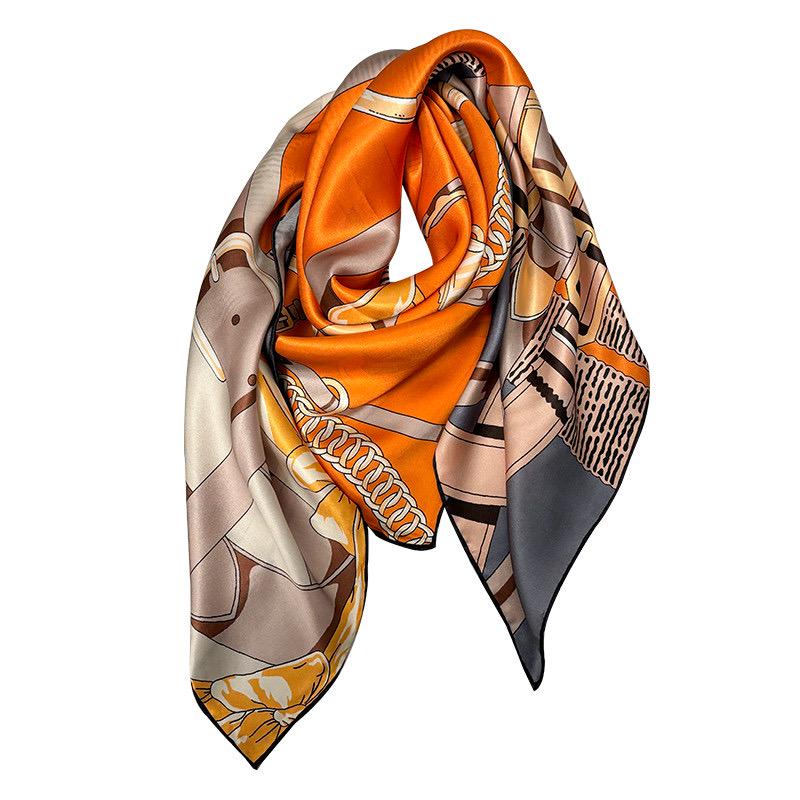 100% Mulberry Silk Scarf 42"x42" 108x108cm, Luxury Hangzhou Silk Satin Scarf, Quiet Luxury Large Bandana, Old Money Aesthetic Gift for Her