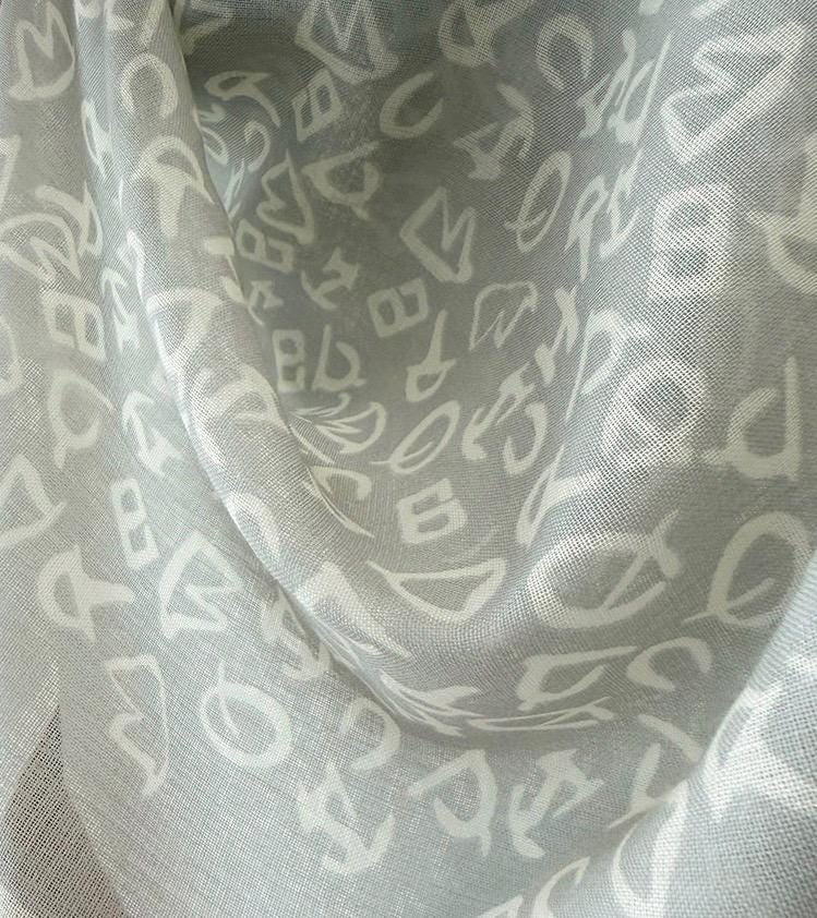 100% Silk Wool Scarf 53"x53" 135x135cm, Luxury Muted Gray Shawl, Quiet Luxury Large Square Scarf, Old Money Aesthetic Gift for Her