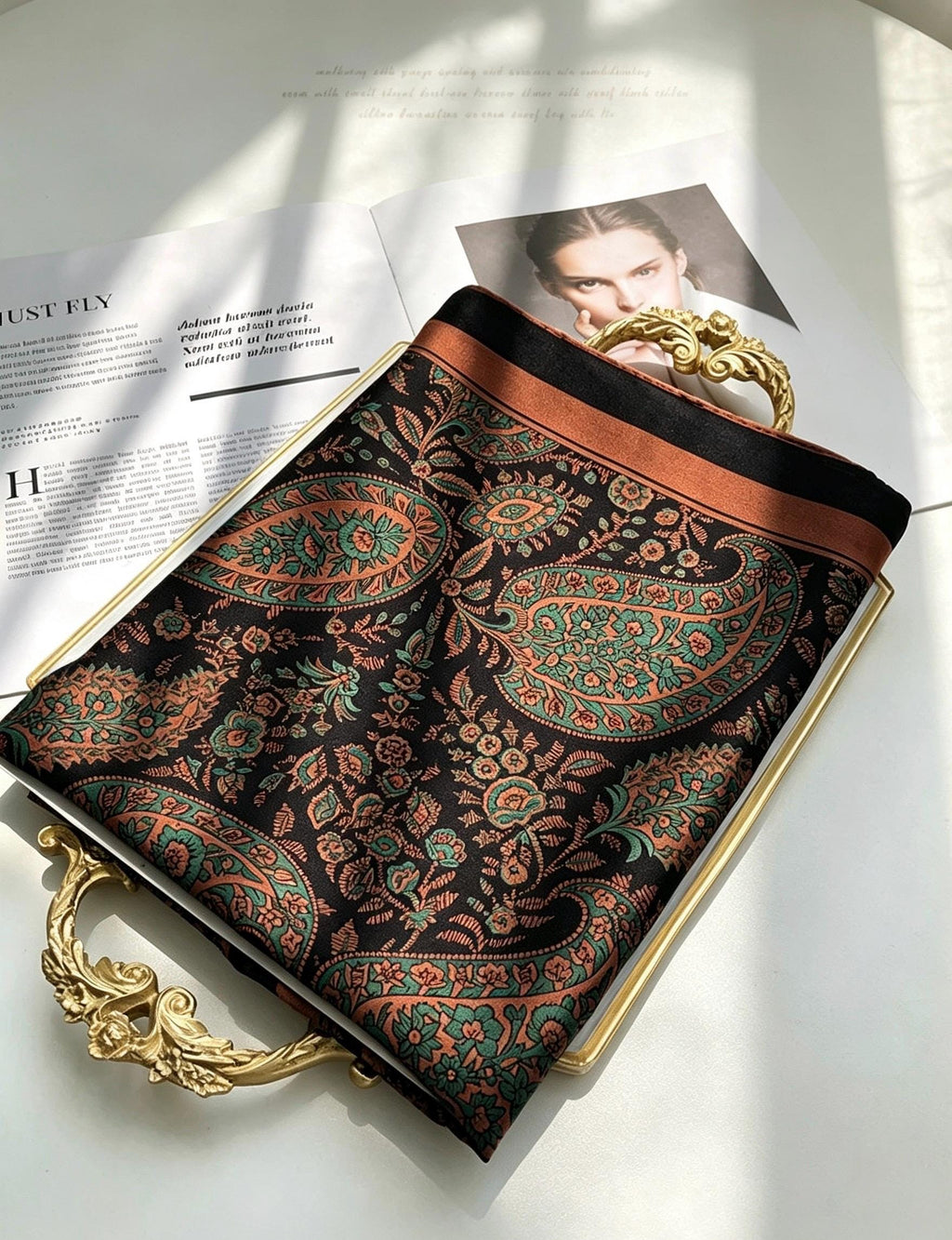 100% Mulberry Silk Scarf 42"x42" 108x108cm, Vintage Paisley Satin Shawl, Elegant Silk Hair Wrap, Large Square Scarf Gift for Her