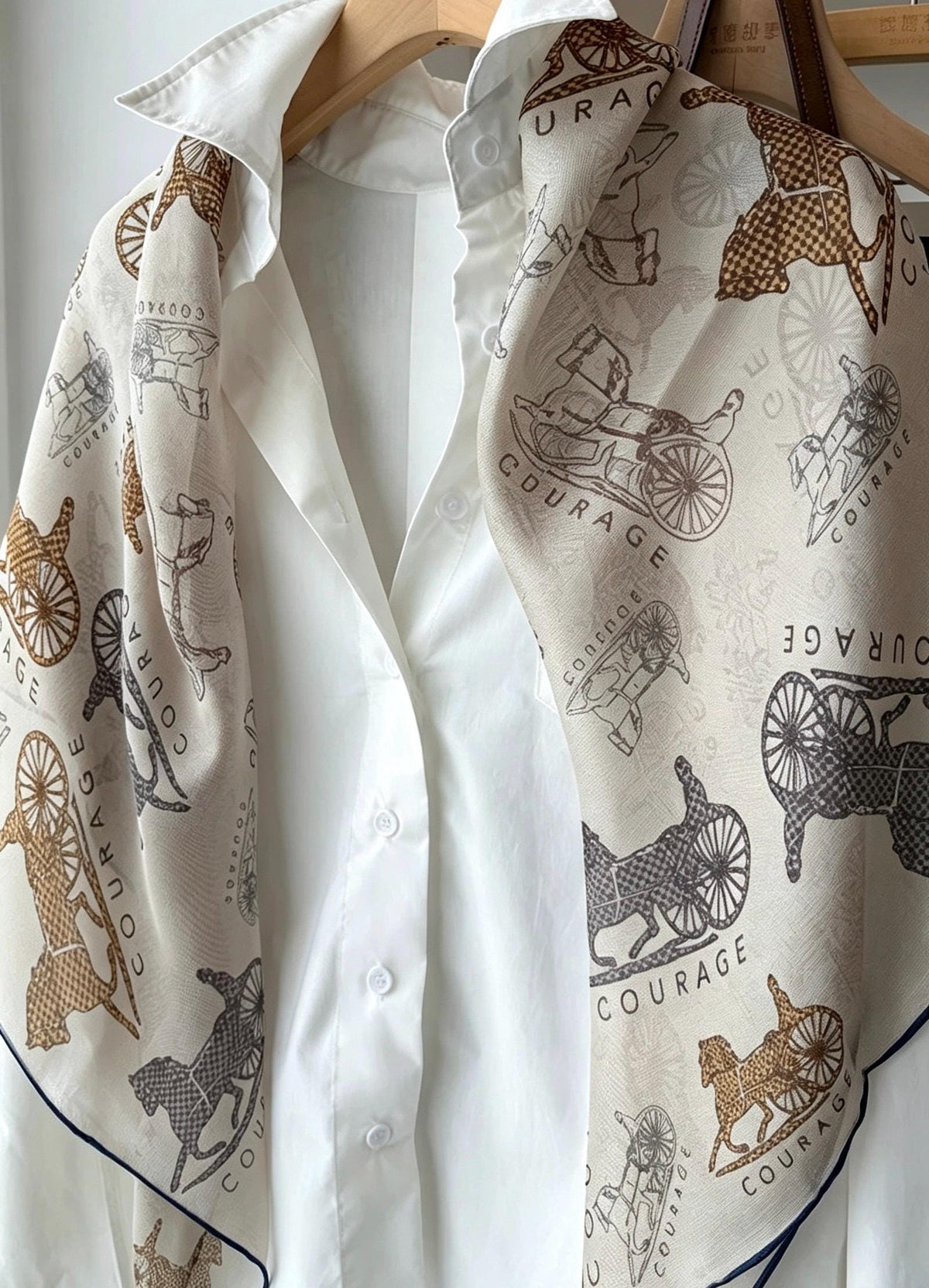 100% Mulberry Silk Scarf 43"x43" 108x108cm, British Style Gauze Shawl, Muted Tone Silk Wrap, Intellectual Classy Gift for Her