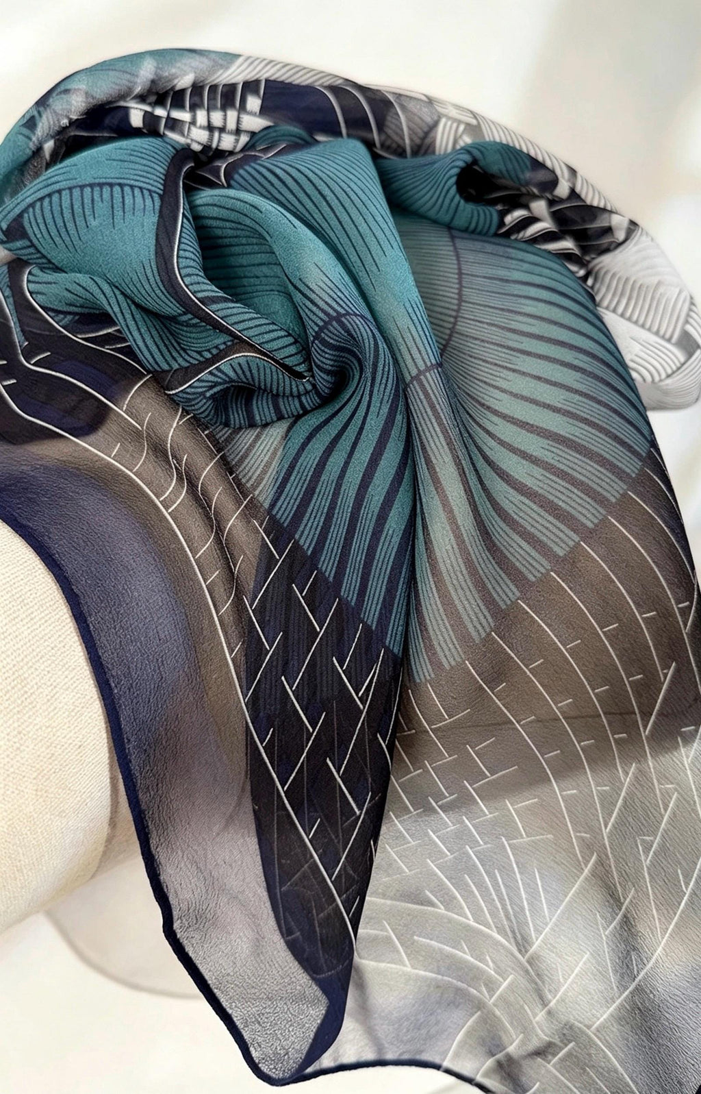 100% Mulberry Silk Scarf 26"x26" 65x65cm, Vintage Horse Print, Silk Georgette Sheer Square Wrap, European Equestrian Gift for Her