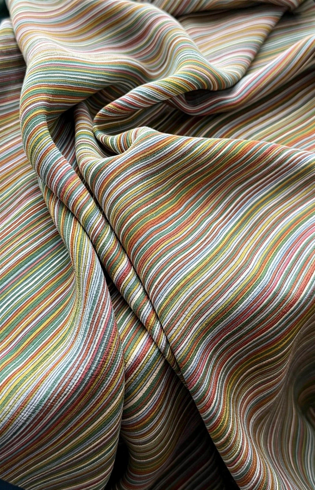100% Mulberry Silk Scarf 26"x26" 65x65cm, Vintage Ethnic Color Block Stripe Silk Crepe de Chine Square Scarf, Artistic Gift for Her