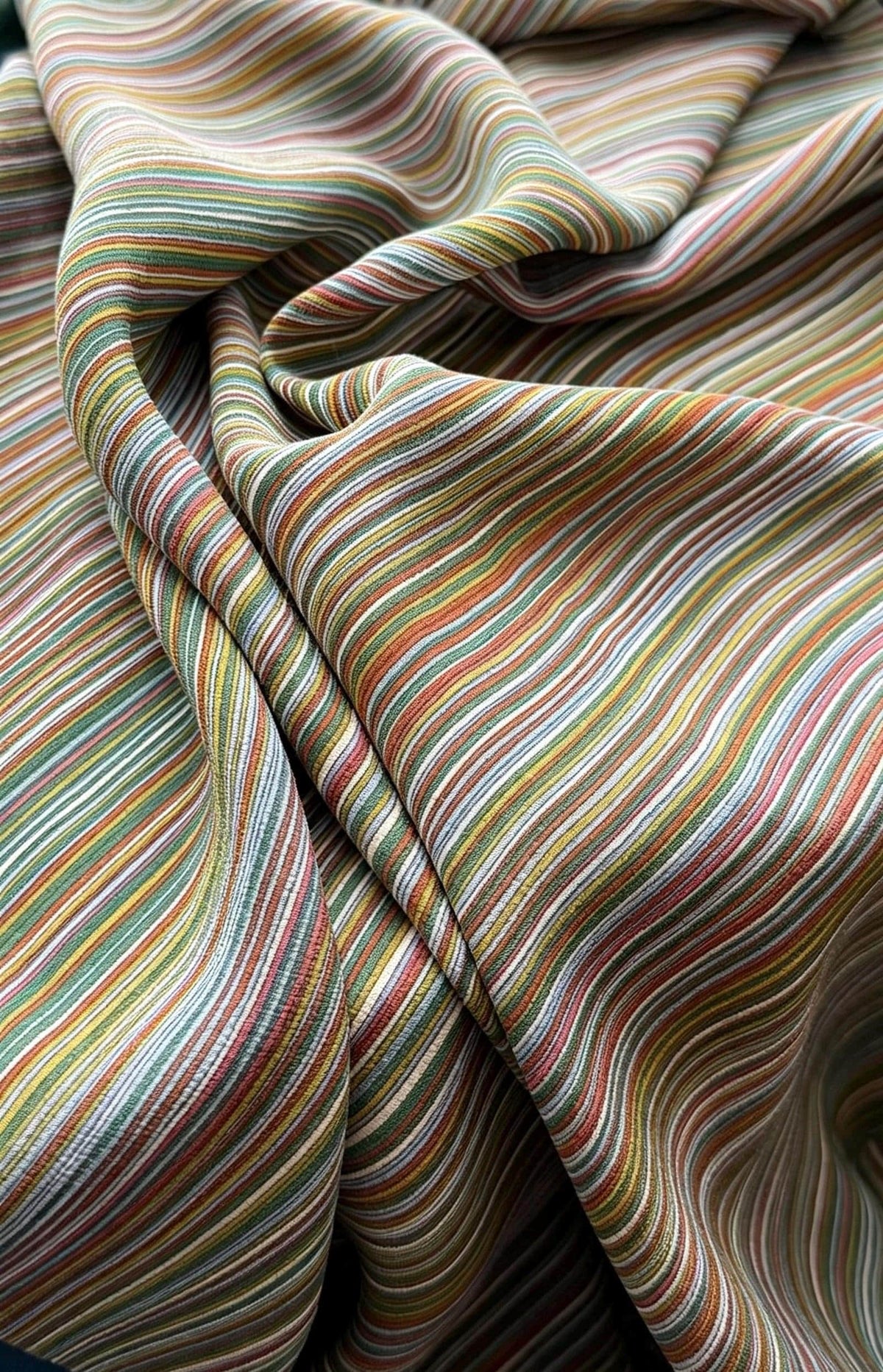 100% Mulberry Silk Scarf 26"x26" 65x65cm, Vintage Ethnic Color Block Stripe Silk Crepe de Chine Square Scarf, Artistic Gift for Her