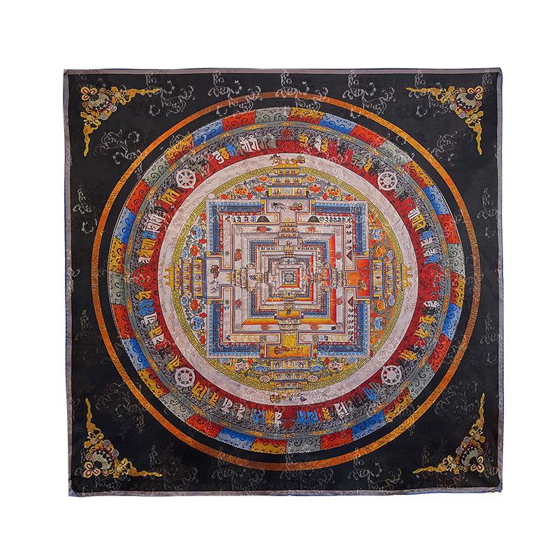 100% Mulberry Silk Scarf 26"x26" 65x65cm, Heavyweight Xiangyun Silk Dunhuang Square Scarf, Oriental Shawl Wrap, Gift for Her
