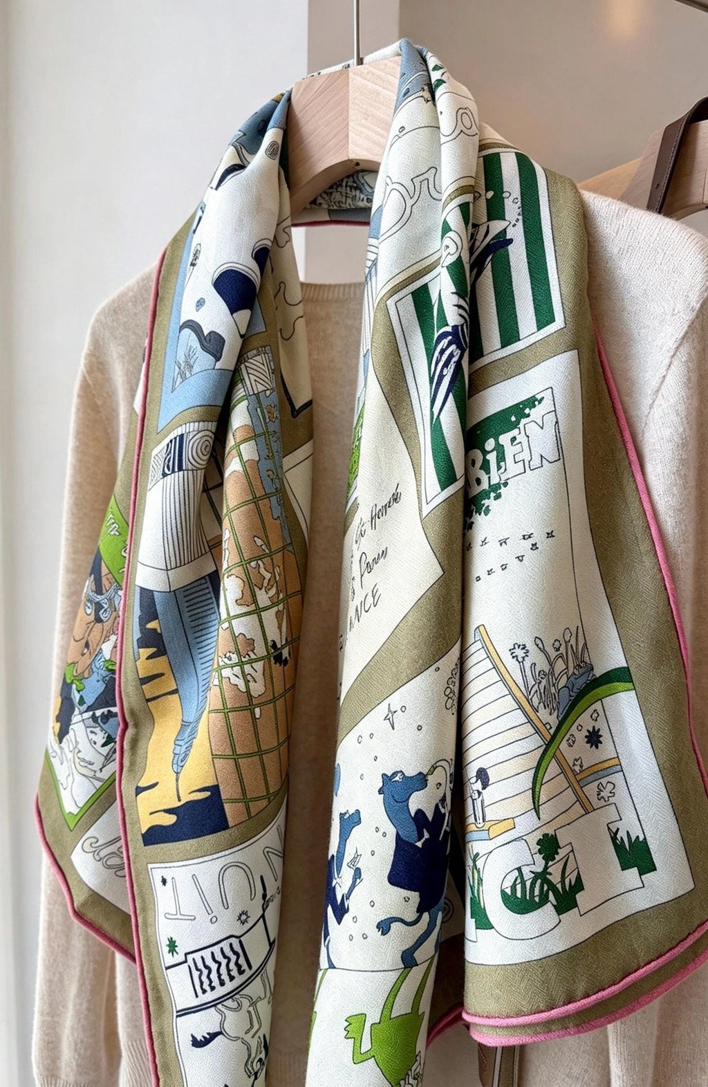 Silk Wool Scarf 53"x53" 135x135cm, Dreamy Blue Teal Romantic Storybook Silk Wool Blend Square Shawl, Elegant Gift for Her