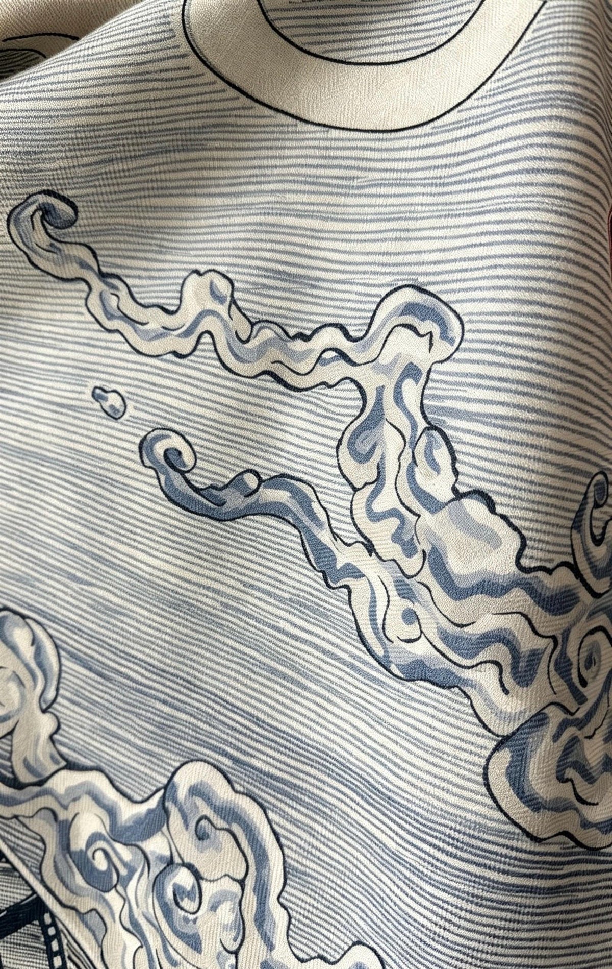 Silk Wool Scarf 53"x53" 135x135cm, Vintage Narrative Low Saturation Color Block Silk Wool Blend Square Shawl, Classic Gift for Her