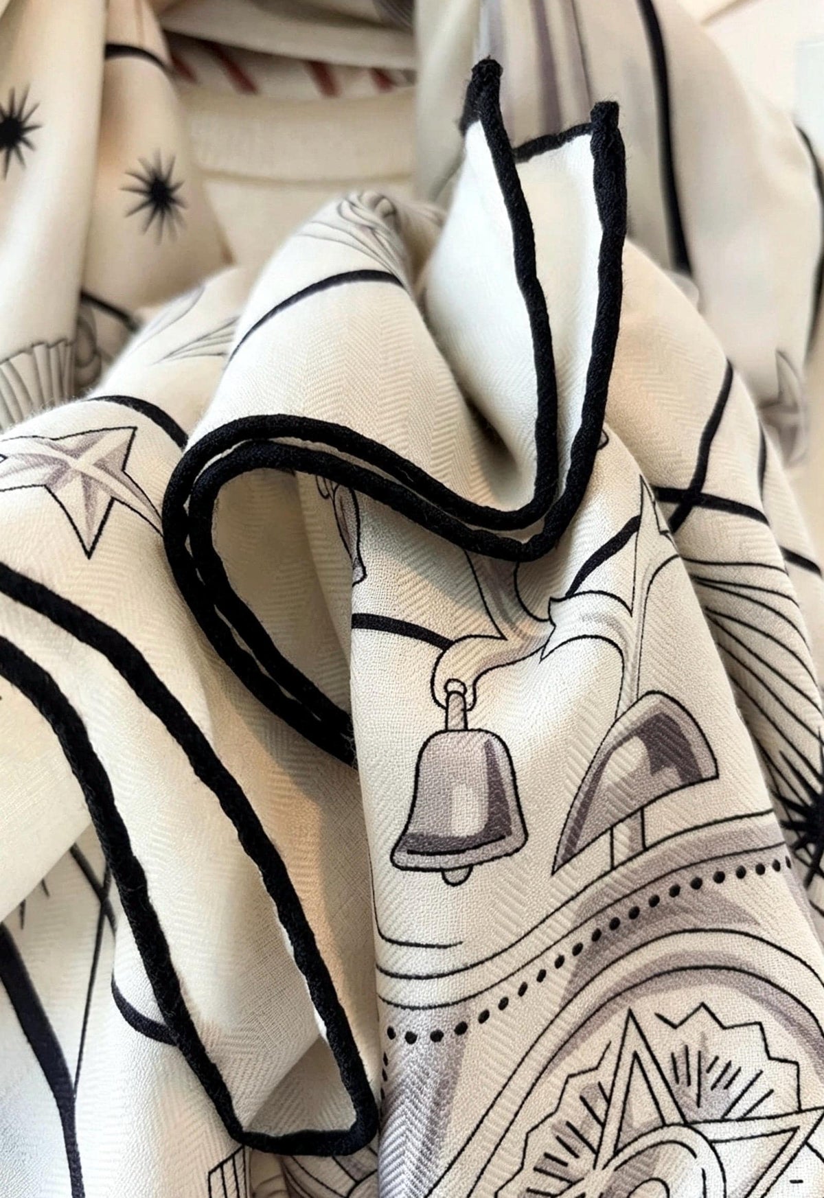Silk Wool Scarf 53"x53" 135x135cm, Vintage Equestrian Heritage Silk Wool Blend Square Shawl, Luxury Collector Gift for Her