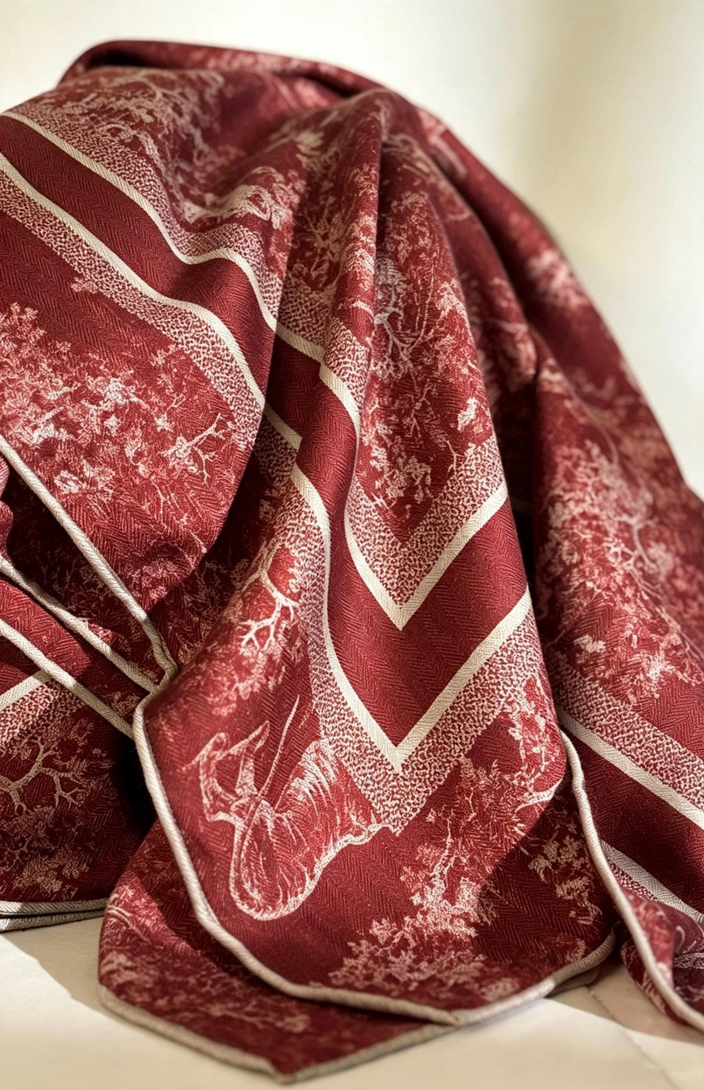 Silk Wool Scarf 35"x35" 88x88cm, Heavyweight Jungle Botanical Silk Wool Blend Square Scarf, Elegant Spring Autumn Shawl Gift for Her