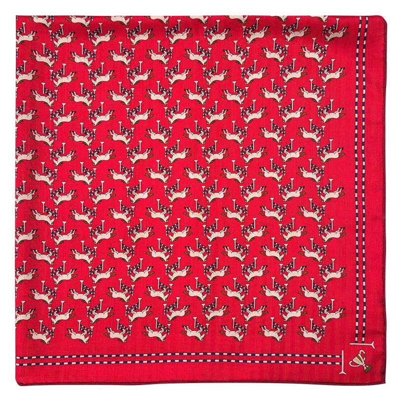 Silk Wool Scarf 35"x35" 88x88cm, Cute Playful Horse Silk Wool Square Scarf, Whimsical Spring Shawl Wrap, Cute Gift for Her