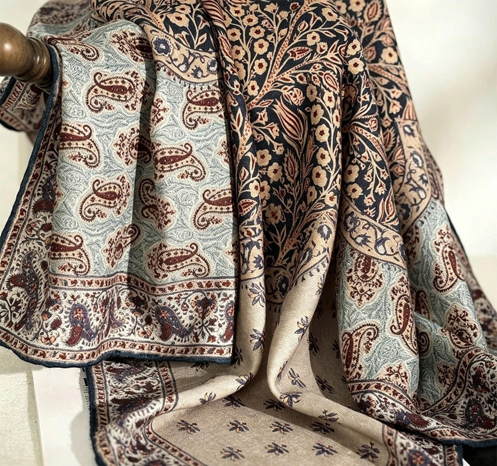 Silk Wool Scarf 35"x35" 88x88cm, Elegant Dusty Blue Silk Wool Square Scarf, Classic Soft Shawl Wrap, Sophisticated Gift for Her