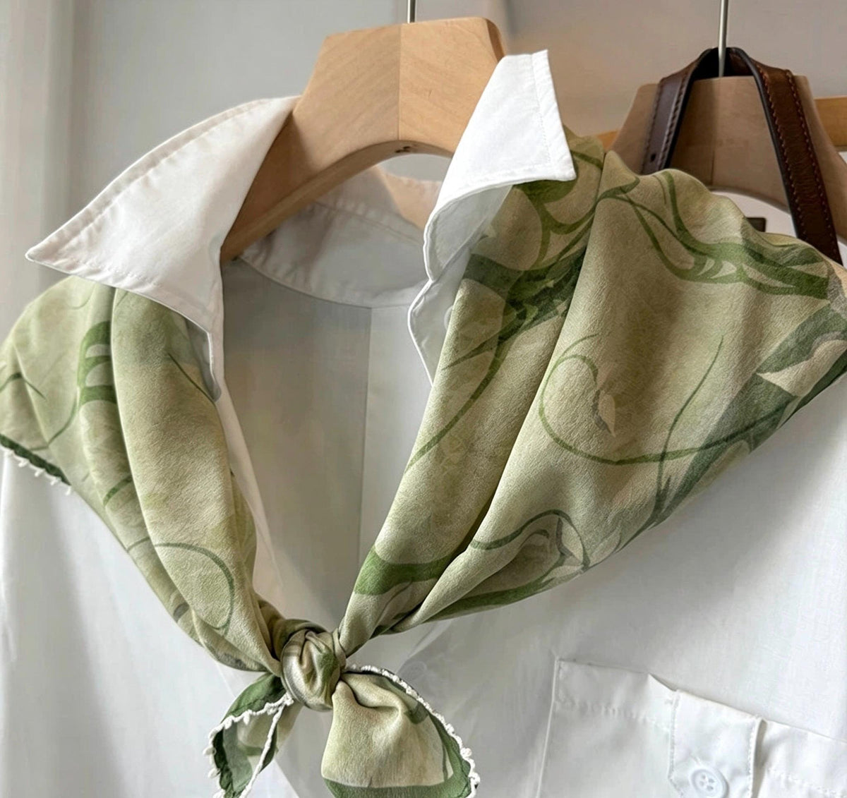 100% Mulberry Silk Scarf 27"x27" 68x68cm, Ink Orchid Cool Botanical Silk Crepe de Chine Square Scarf, Neckwear Shawl, Gift for Her