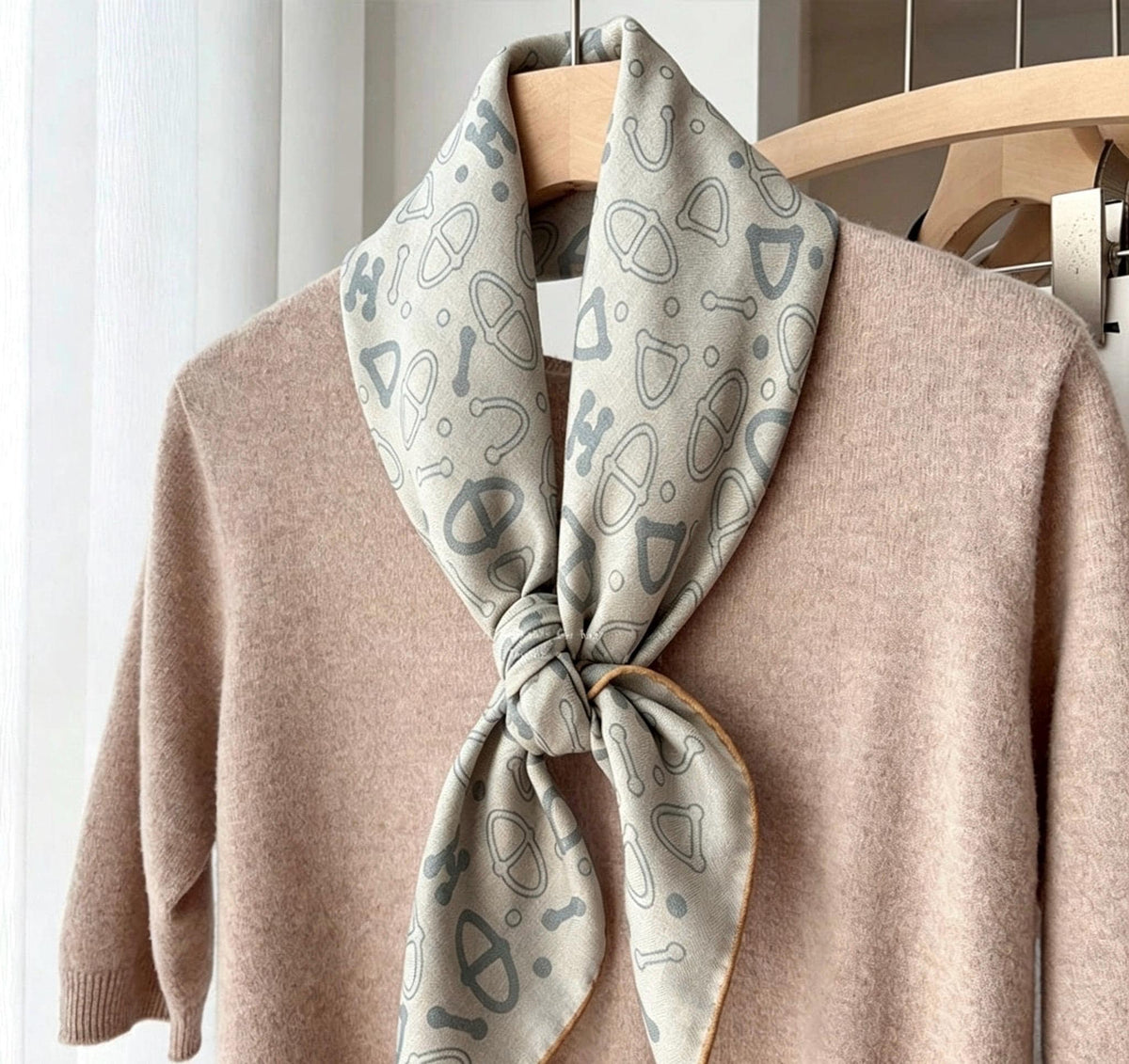 Silk Wool Scarf 35"x35" 88x88cm, Dusty Blue Reversible Silk Wool Square Scarf, Winter Shawl Wrap, Elegant Gift for Her