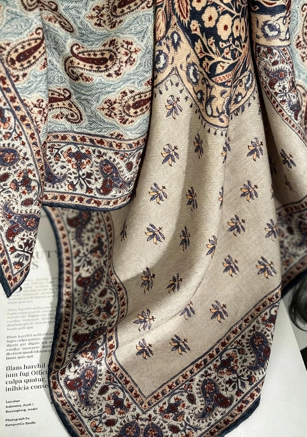 Silk Wool Scarf 35"x35" 88x88cm, Elegant Dusty Blue Silk Wool Square Scarf, Classic Soft Shawl Wrap, Sophisticated Gift for Her