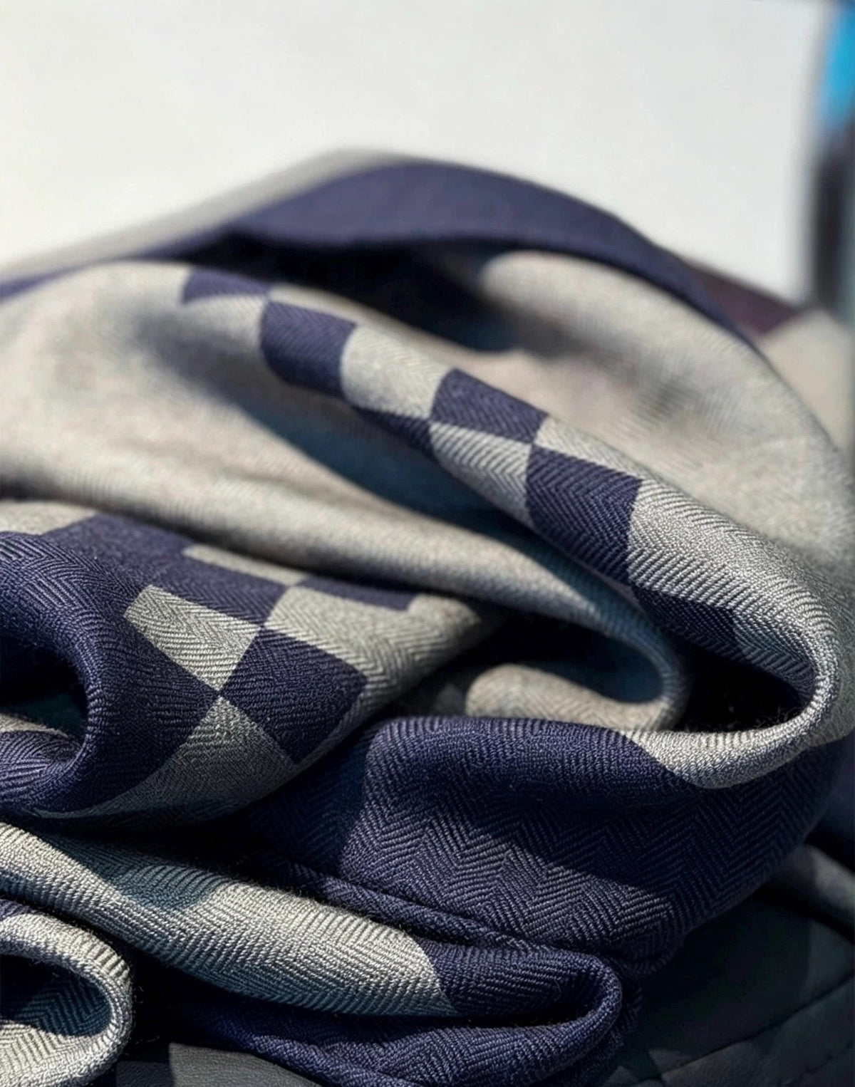 Silk Wool Scarf 53"x53" 135x135cm, Mont Saint Michel Square Scarf Shawl, European Aesthetic Silk Wool Wrap, Gift for Her